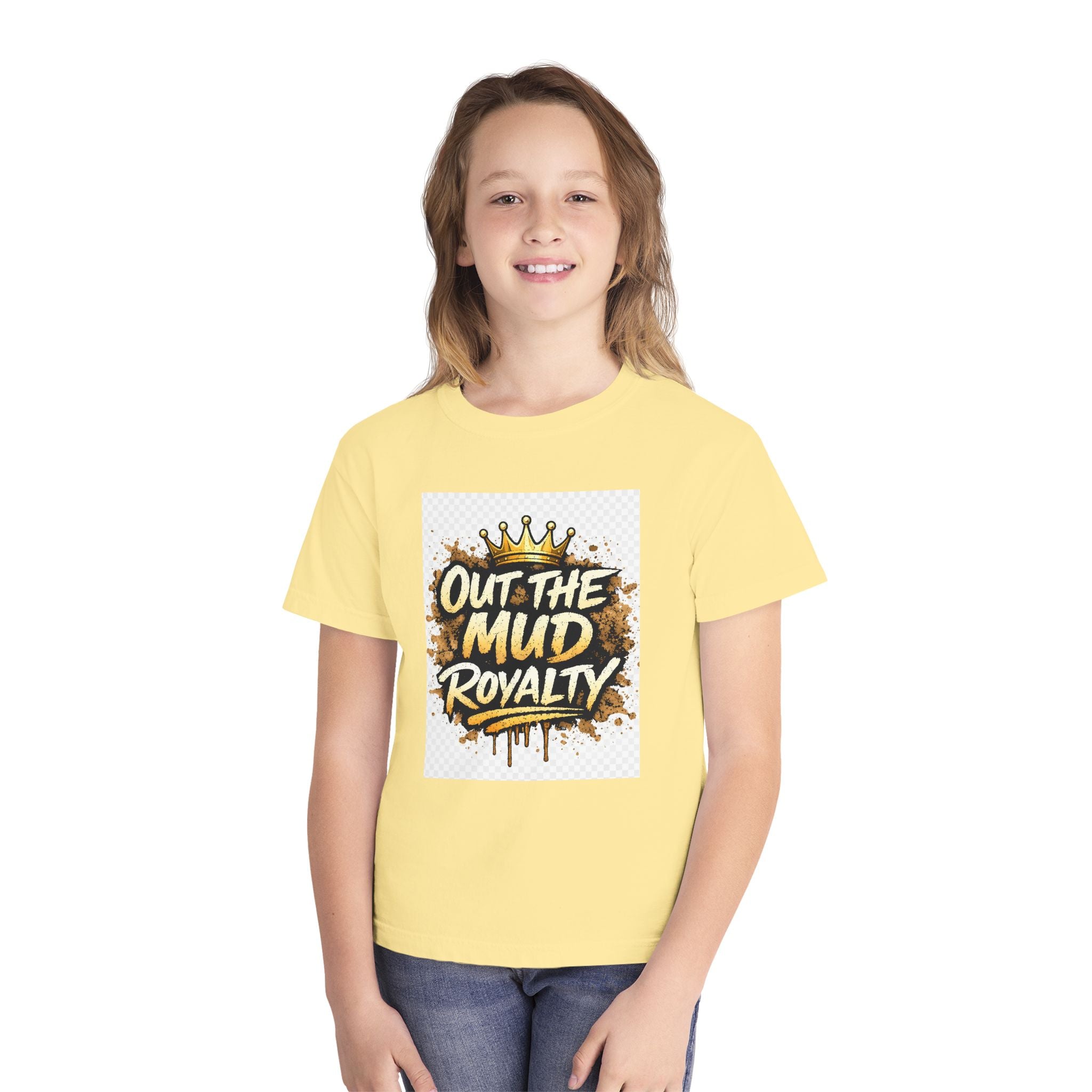 Youth Tee — "Out the Mud Royalty" Crown Graphic Shirt