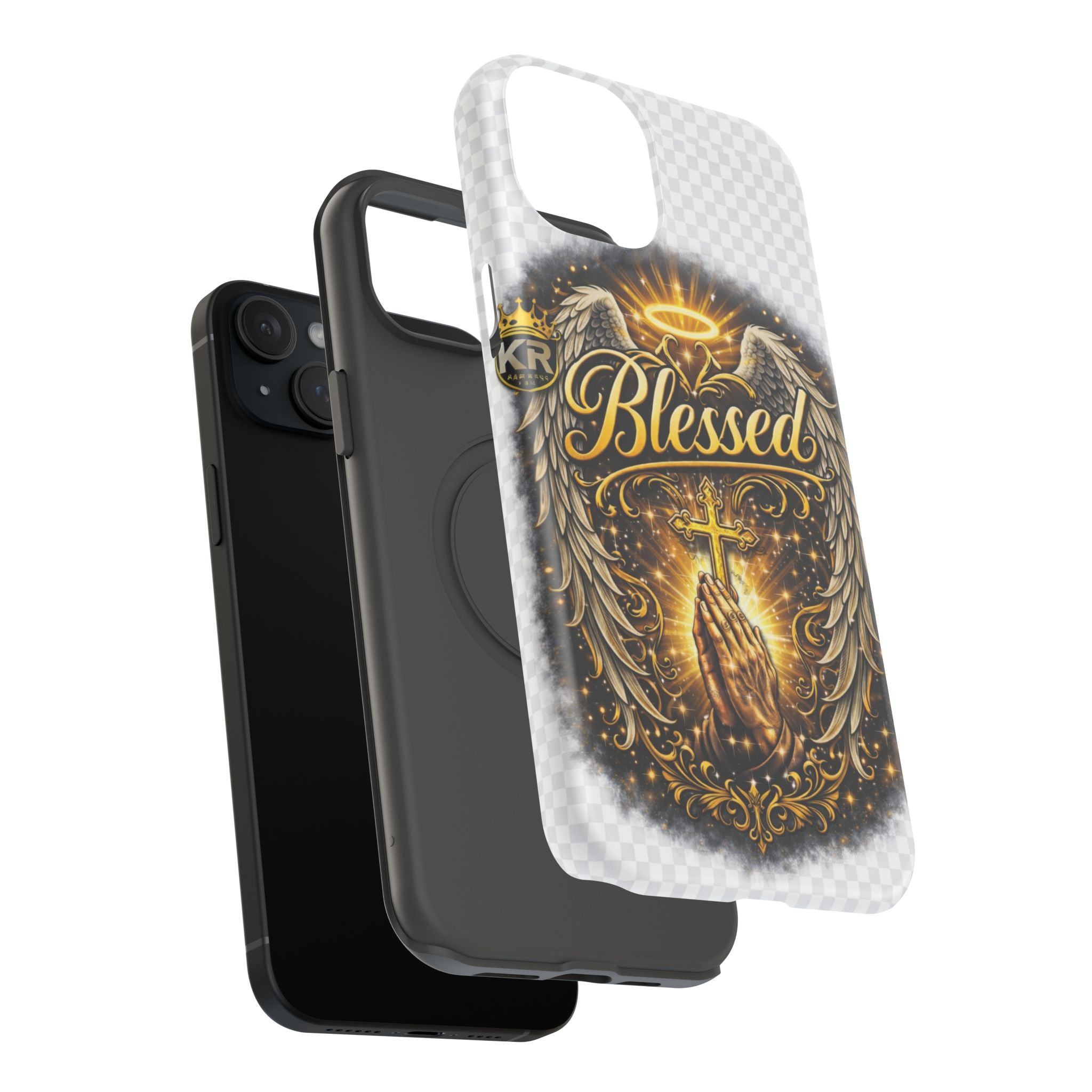 Blessed Cross Phone Case — Impact-Resistant Religious iPhone Case