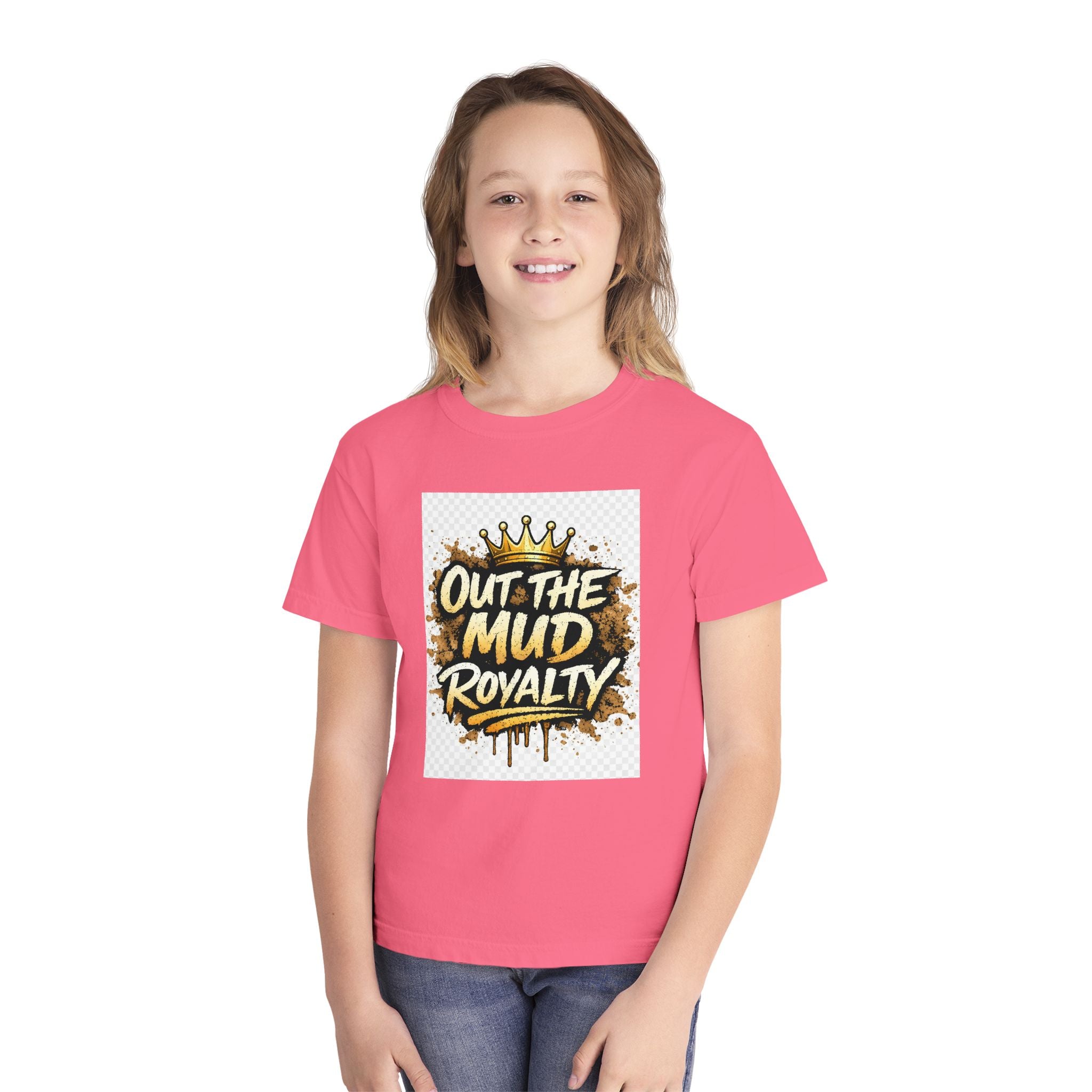 Youth Tee — "Out the Mud Royalty" Crown Graphic Shirt