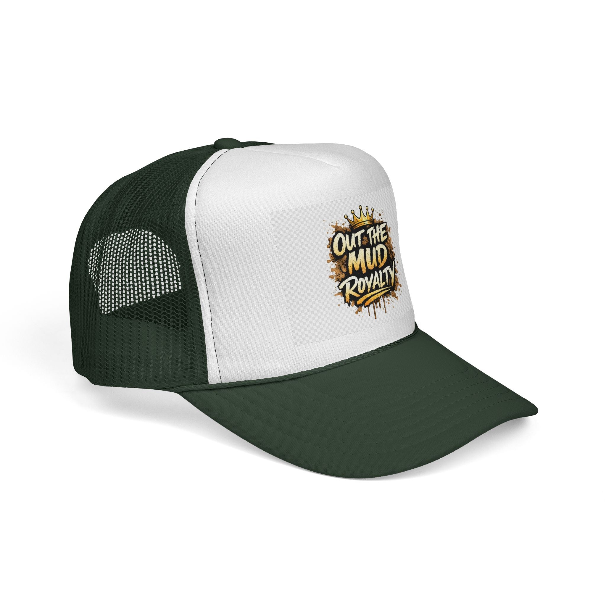 Out The Mud Royalty Trucker Cap — Mud-Inspired Crown Logo Snapback