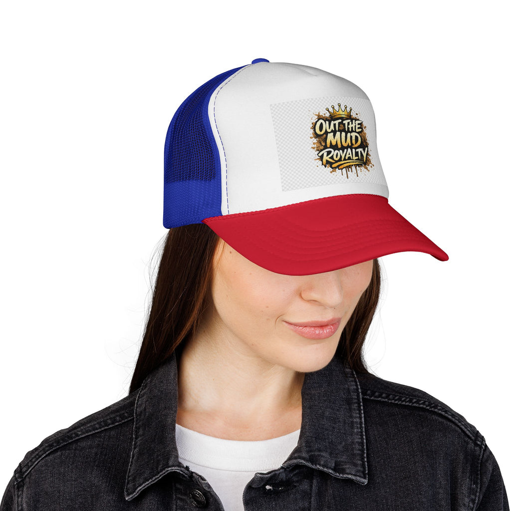 Out The Mud Royalty Trucker Cap — Mud-Inspired Crown Logo Snapback