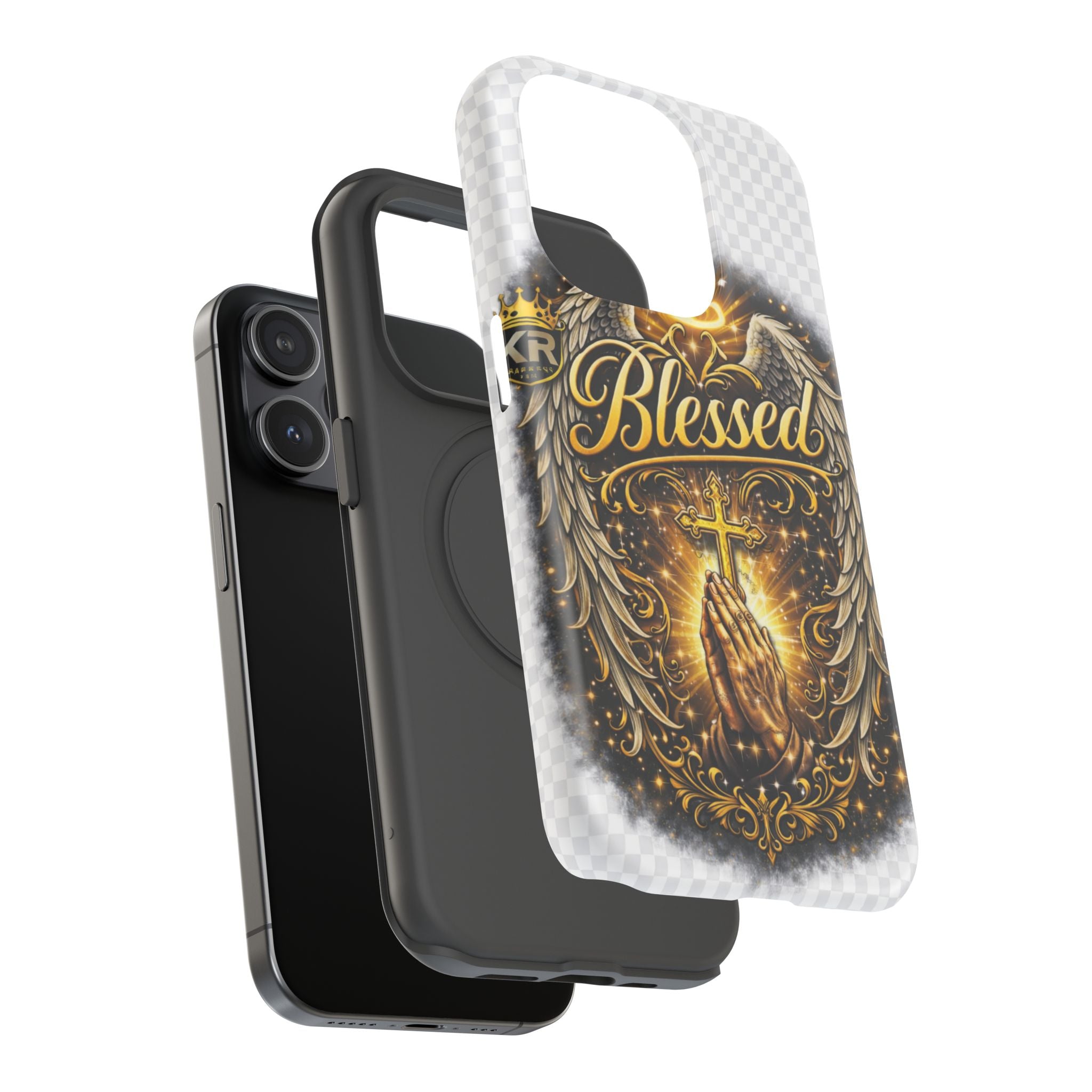 Blessed Cross Phone Case — Impact-Resistant Religious iPhone Case
