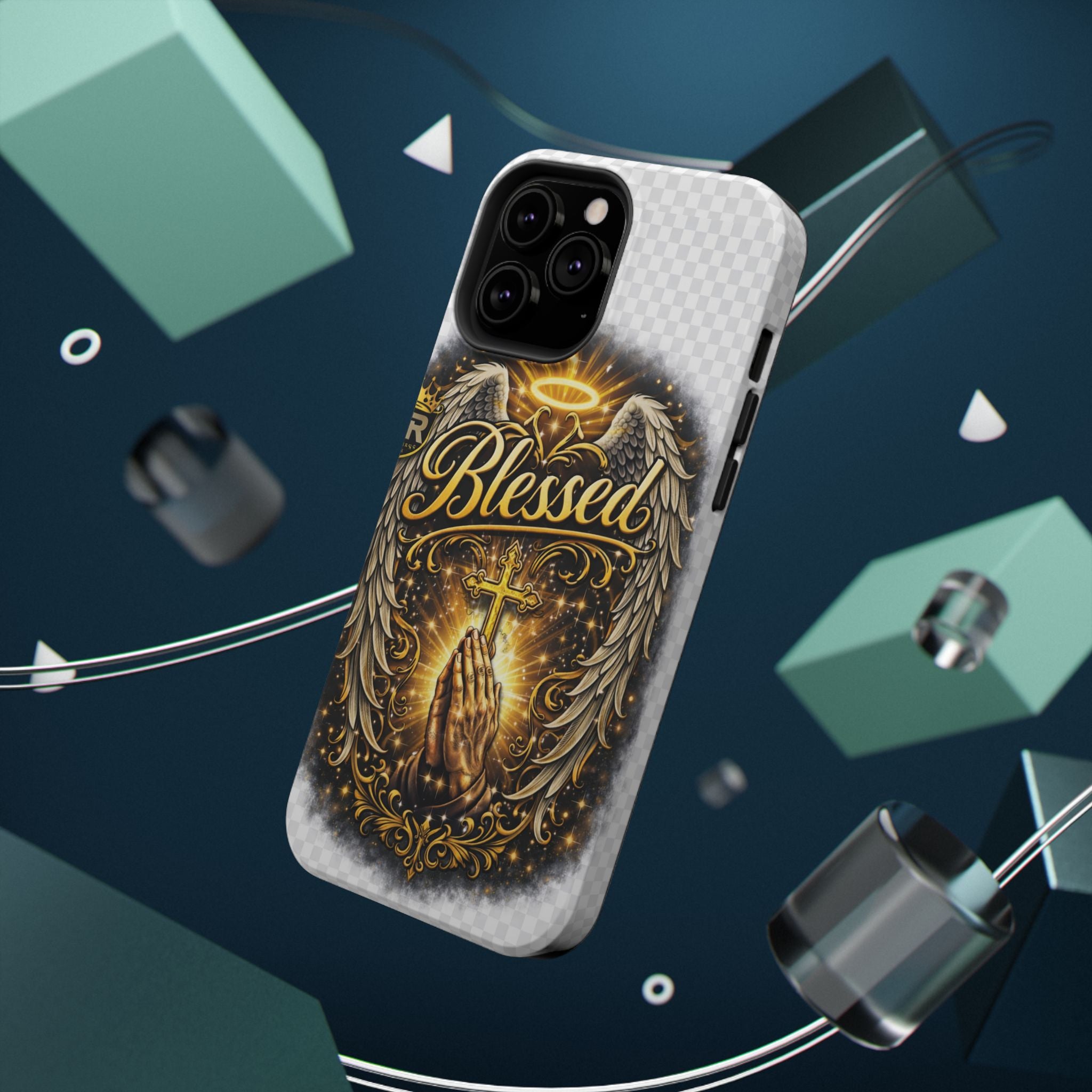 Blessed Cross Phone Case — Impact-Resistant Religious iPhone Case