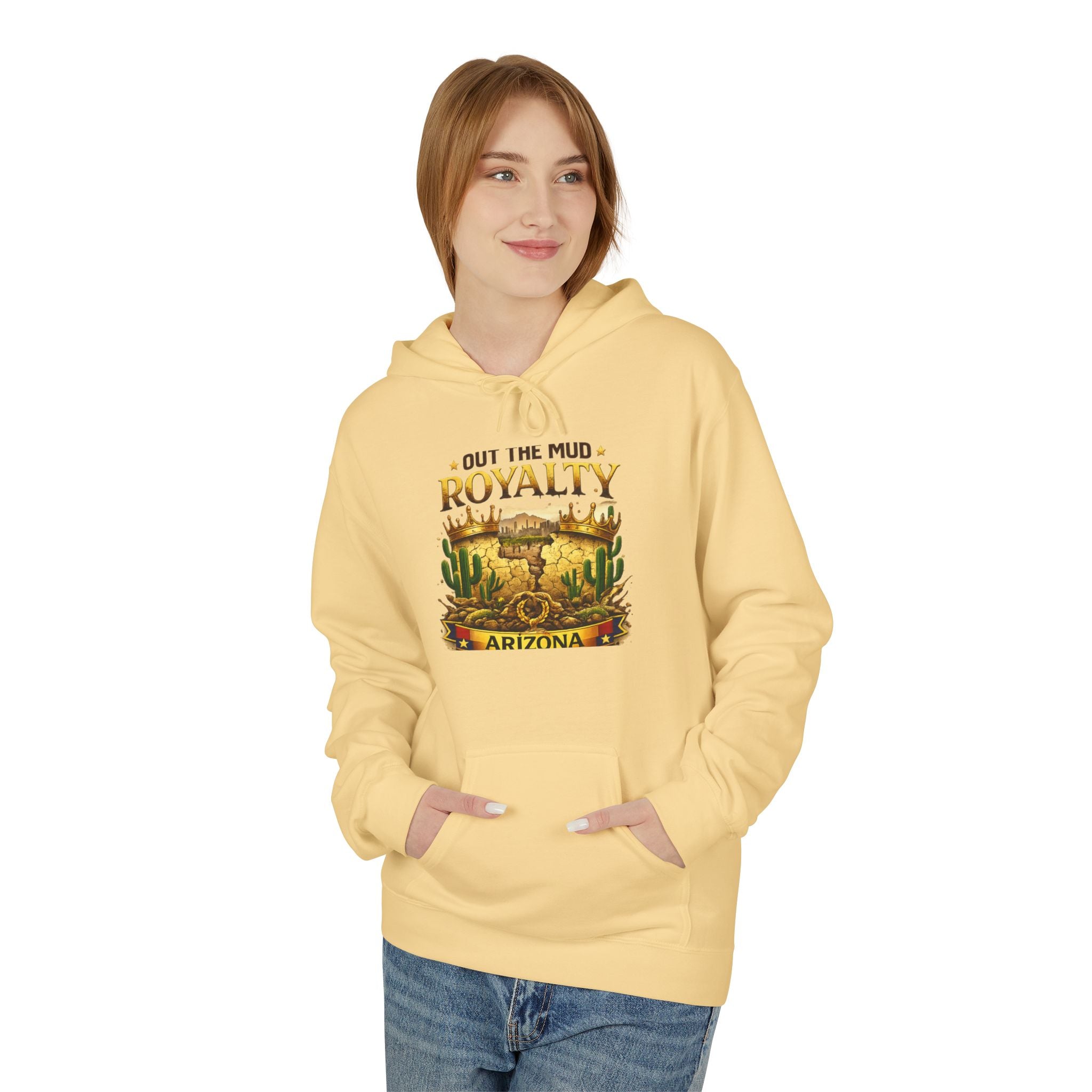 Arizona Desert 'Out in the Mud, Royalty' Hoodie — Western Cactus Graphic