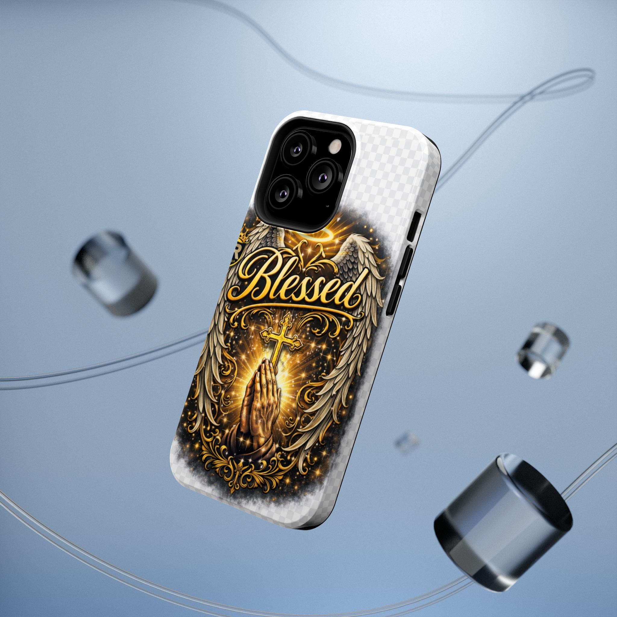 Blessed Cross Phone Case — Impact-Resistant Religious iPhone Case