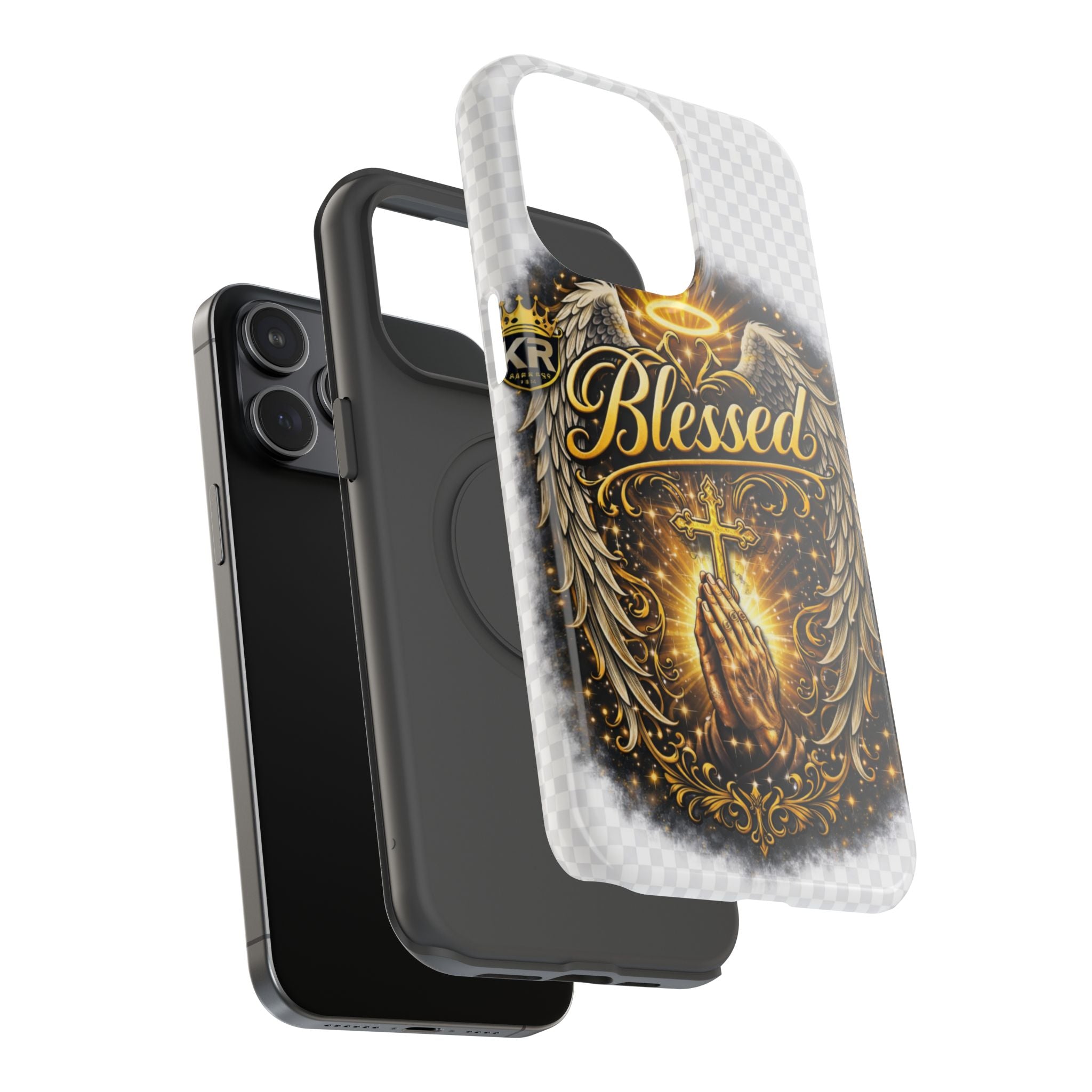 Blessed Cross Phone Case — Impact-Resistant Religious iPhone Case