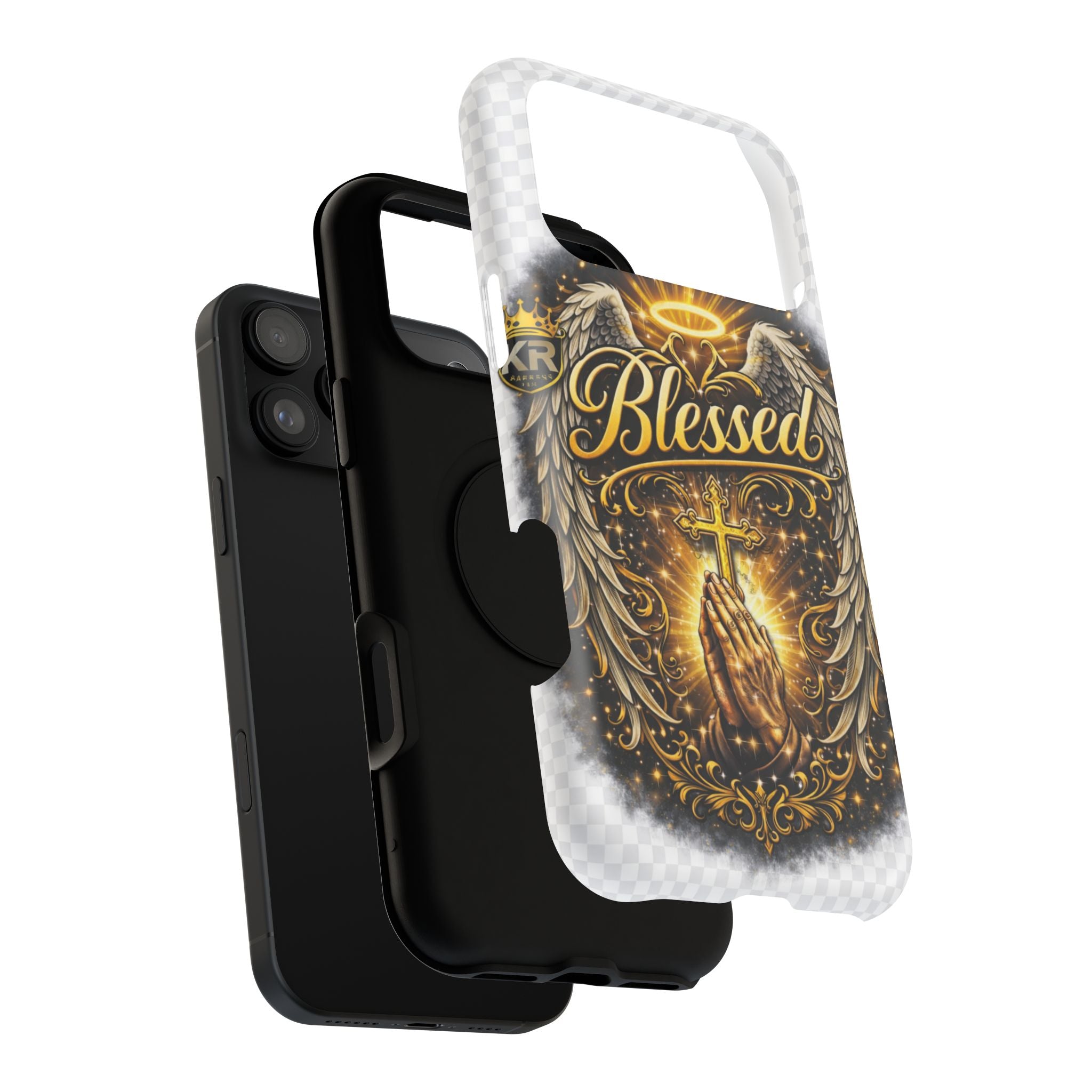 Blessed Cross Phone Case — Impact-Resistant Religious iPhone Case