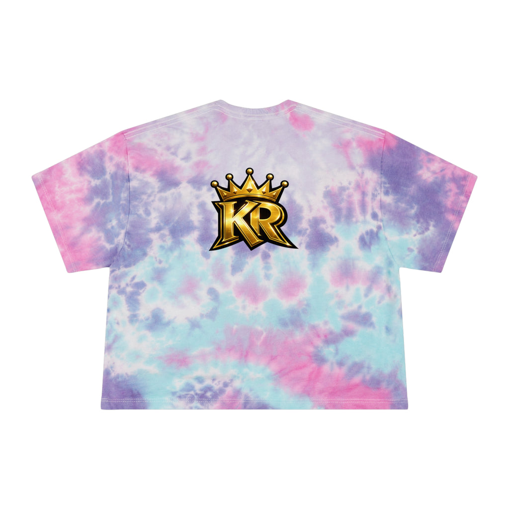 Tie-Dye Crop Tee — "Out The Mud Royalty" Graphic