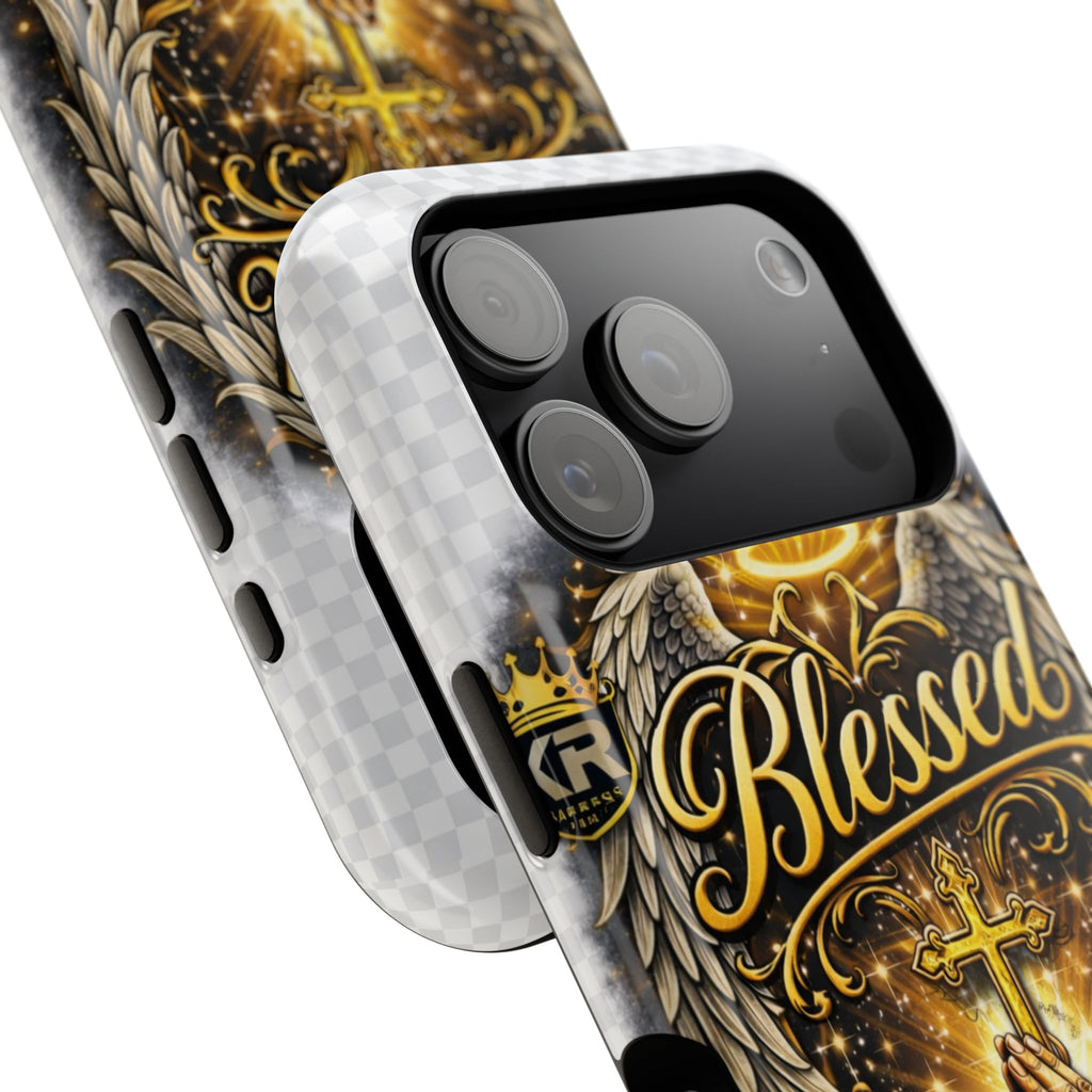 Blessed Cross Phone Case — Impact-Resistant Religious iPhone Case
