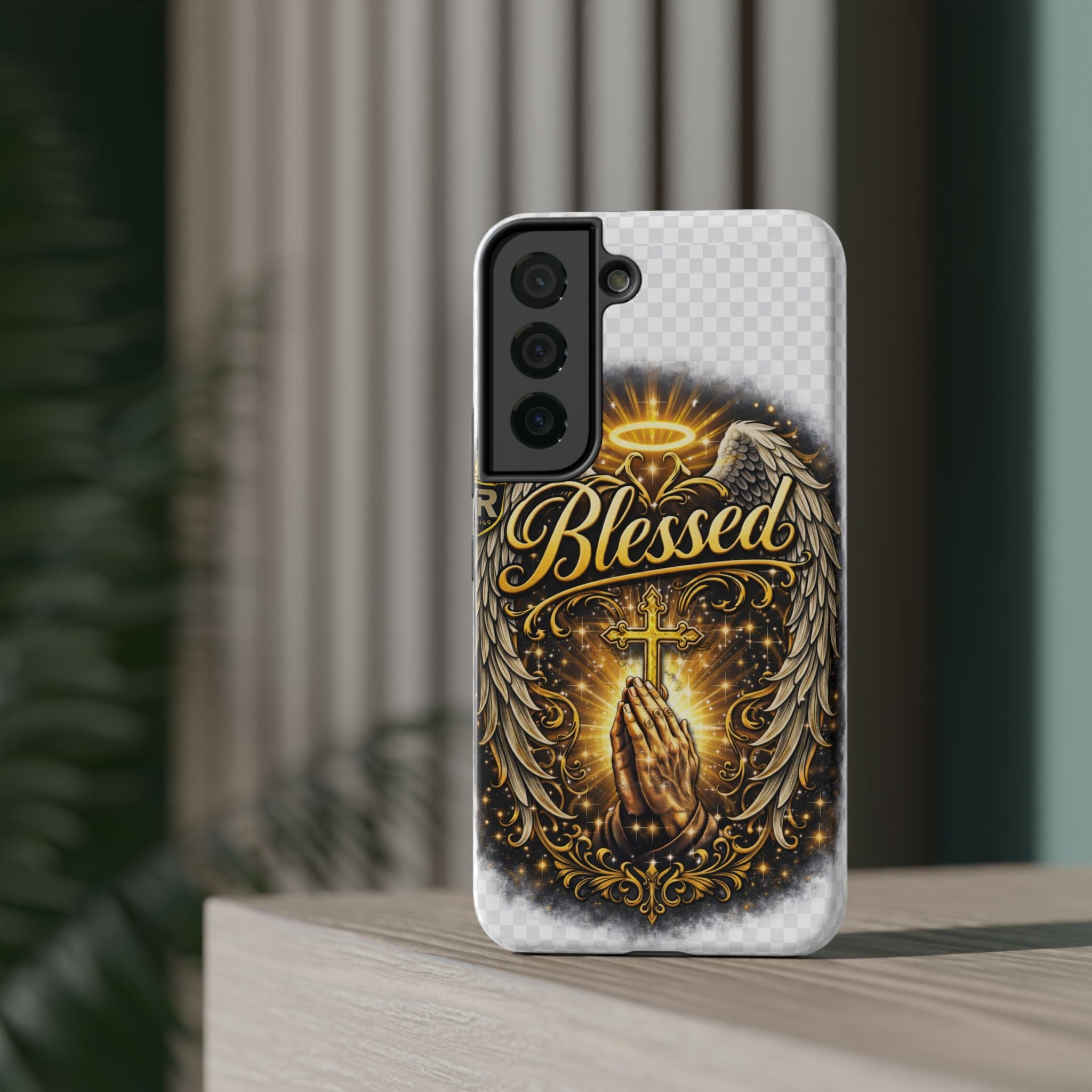 Blessed Cross Phone Case — Impact-Resistant Religious iPhone Case