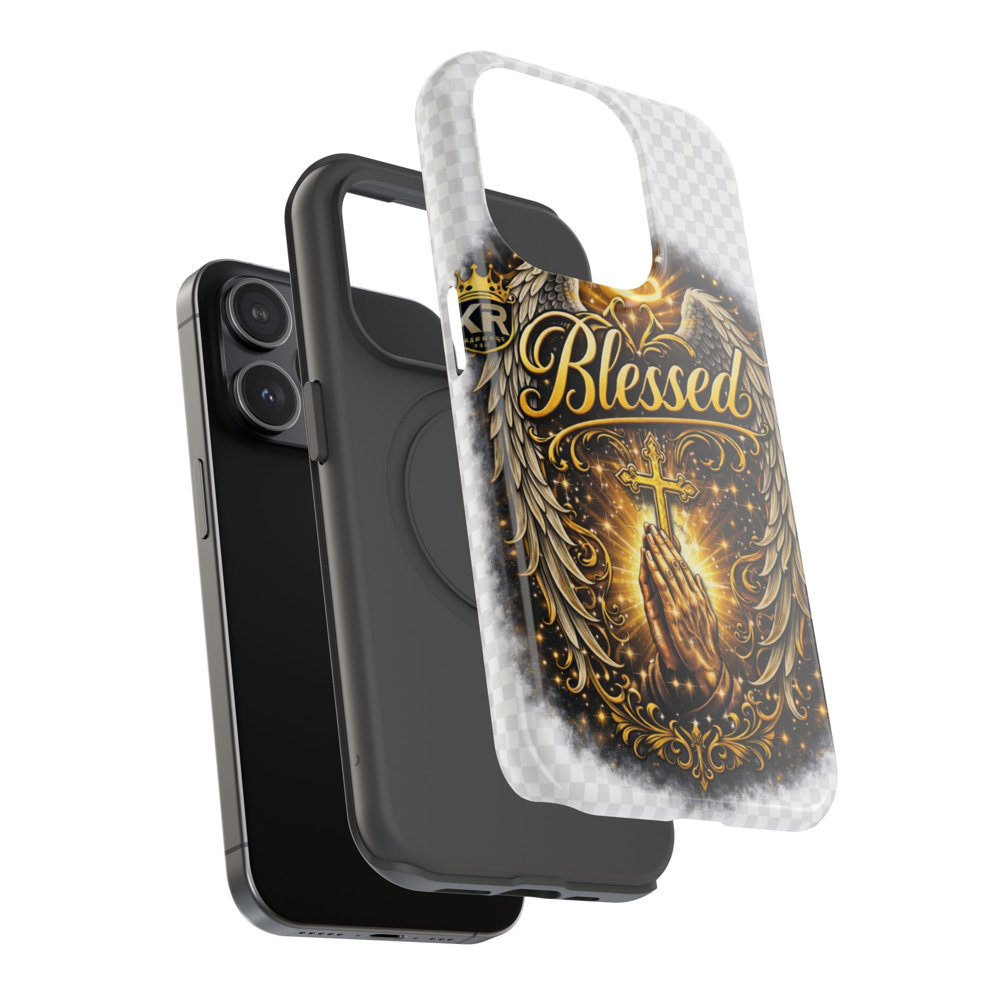 Blessed Cross Phone Case — Impact-Resistant Religious iPhone Case