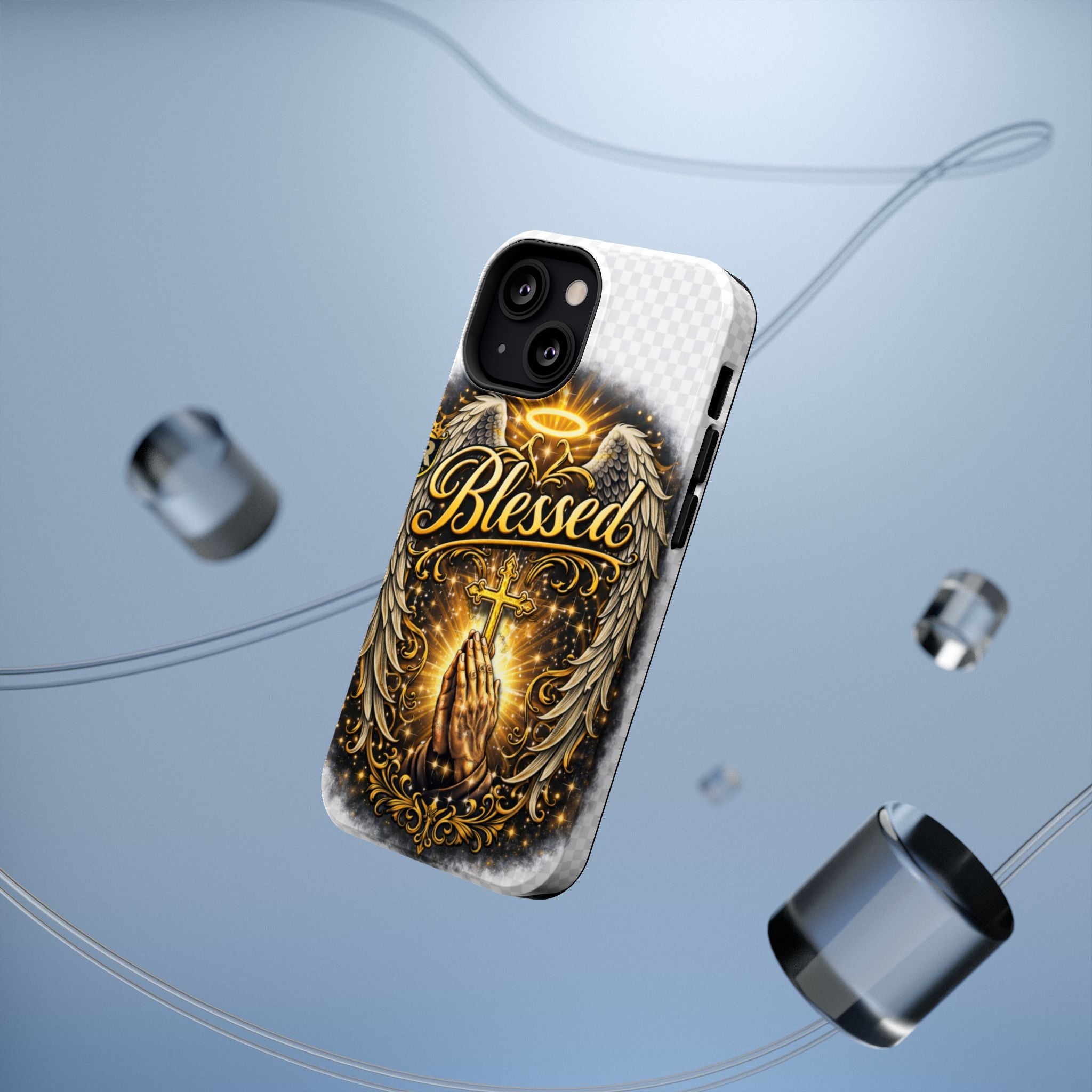 Blessed Cross Phone Case — Impact-Resistant Religious iPhone Case