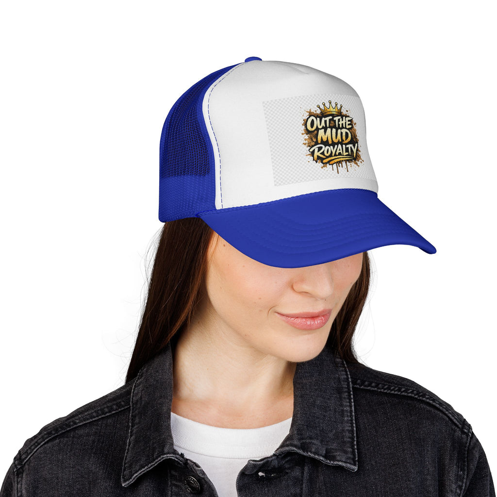 Out The Mud Royalty Trucker Cap — Mud-Inspired Crown Logo Snapback