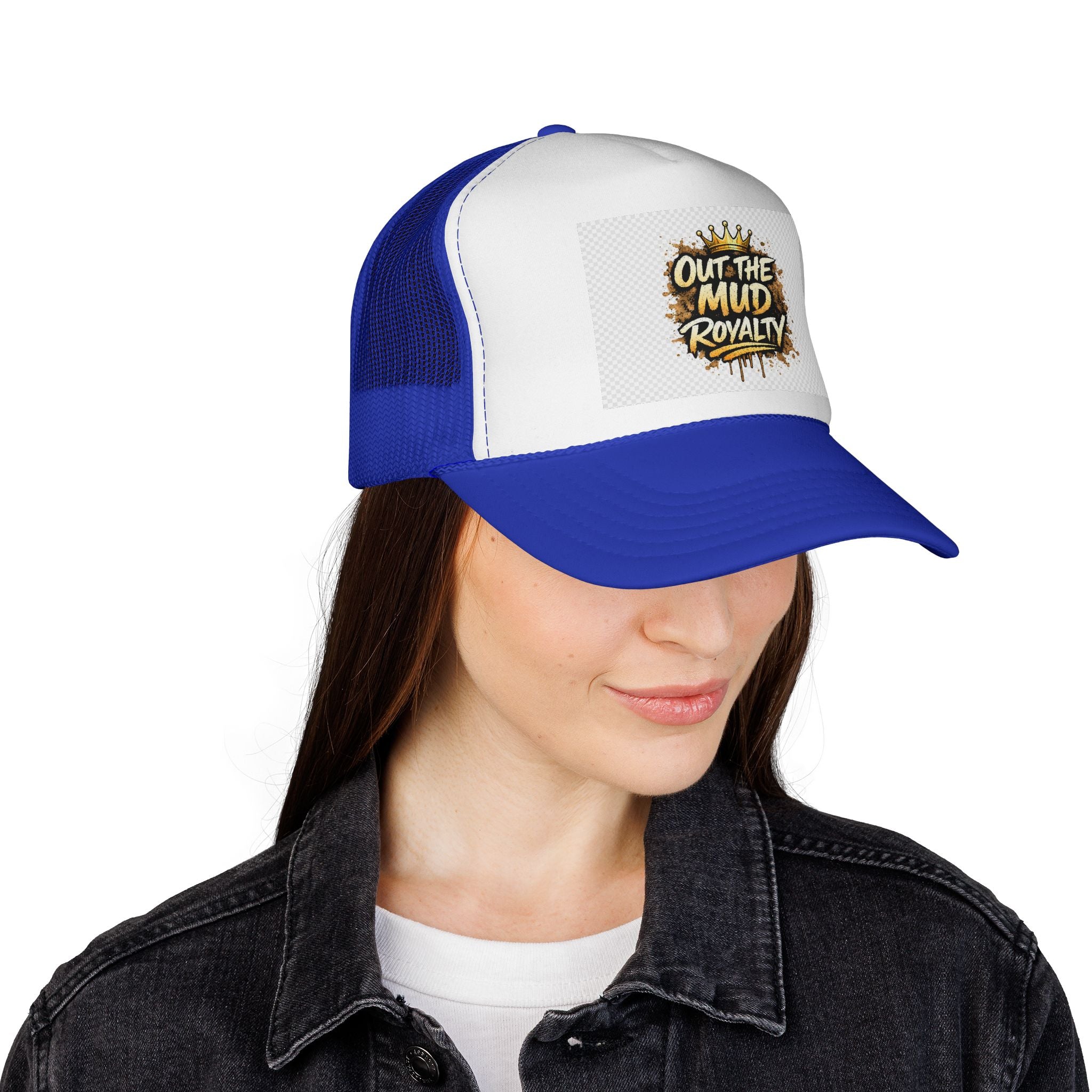 Out The Mud Royalty Trucker Cap — Mud-Inspired Crown Logo Snapback