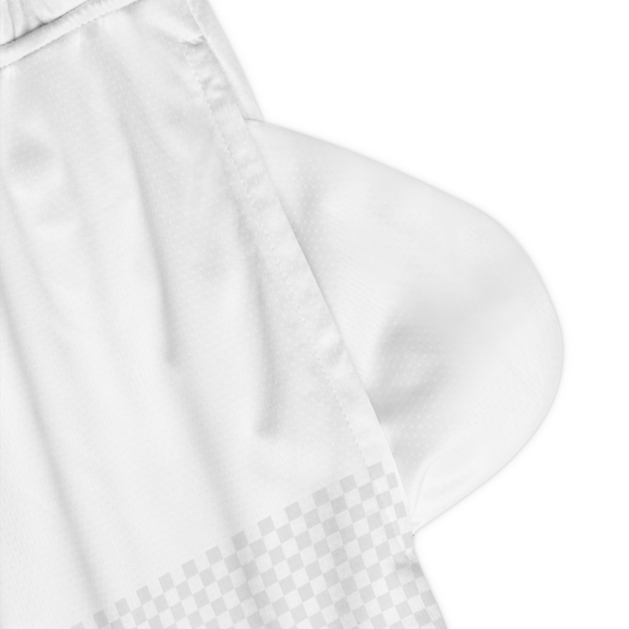 Out the Mud Royalty Basketball Shorts – White AOP Rib Shorts