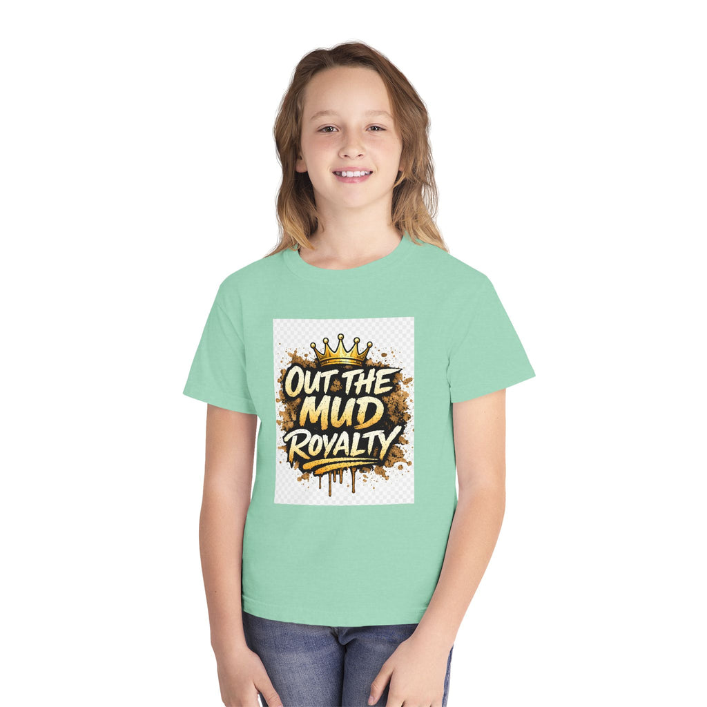 Youth Tee — "Out the Mud Royalty" Crown Graphic Shirt