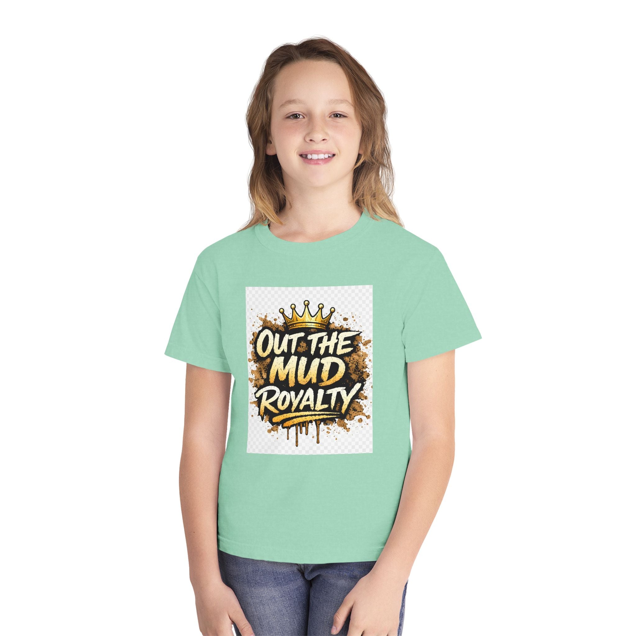 Youth Tee — "Out the Mud Royalty" Crown Graphic Shirt