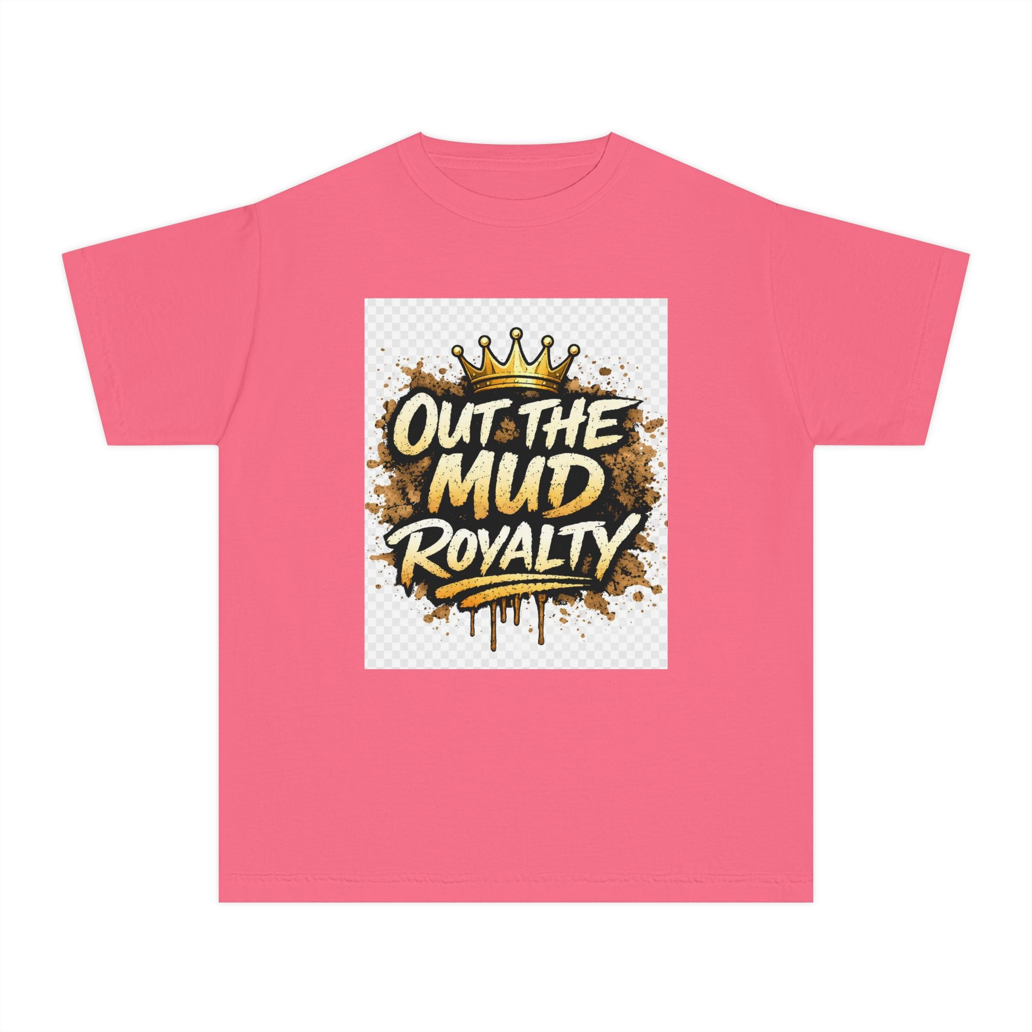Youth Tee — "Out the Mud Royalty" Crown Graphic Shirt