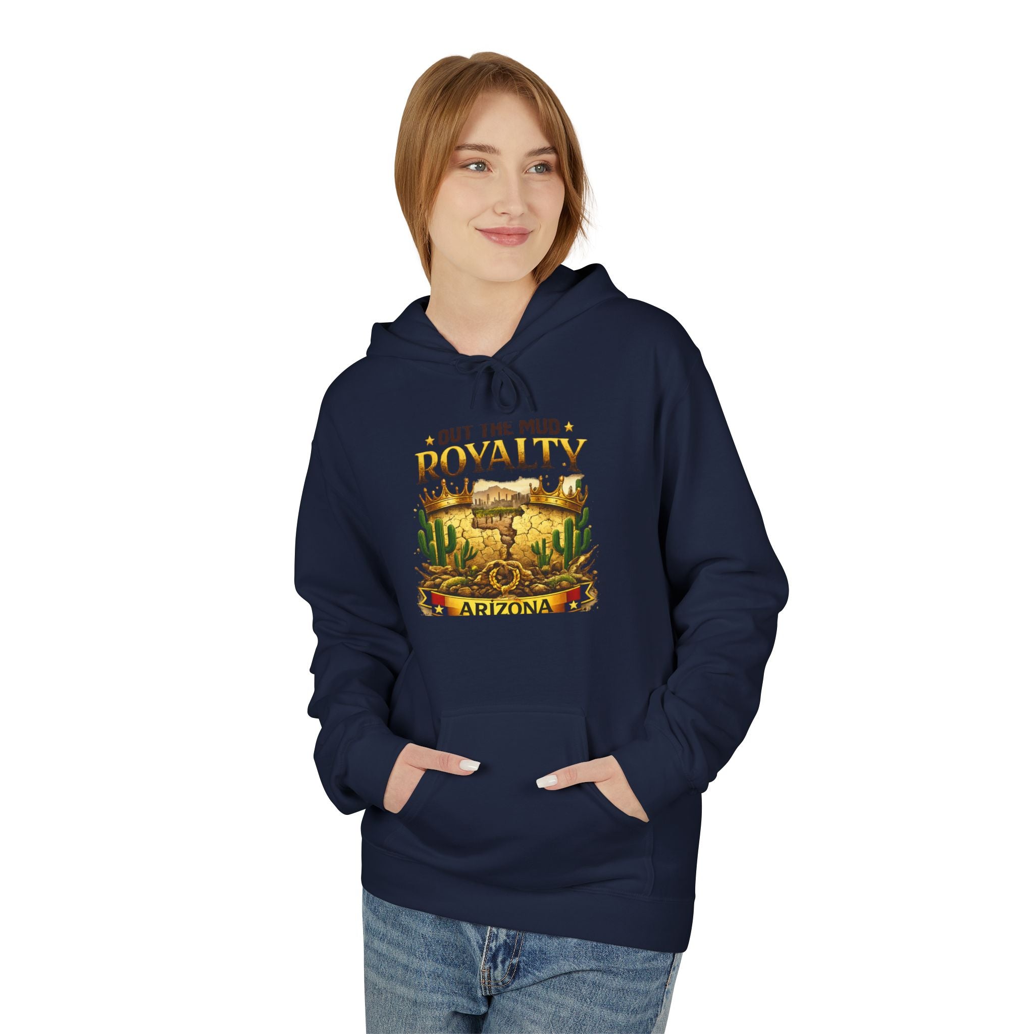 Arizona Desert 'Out in the Mud, Royalty' Hoodie — Western Cactus Graphic