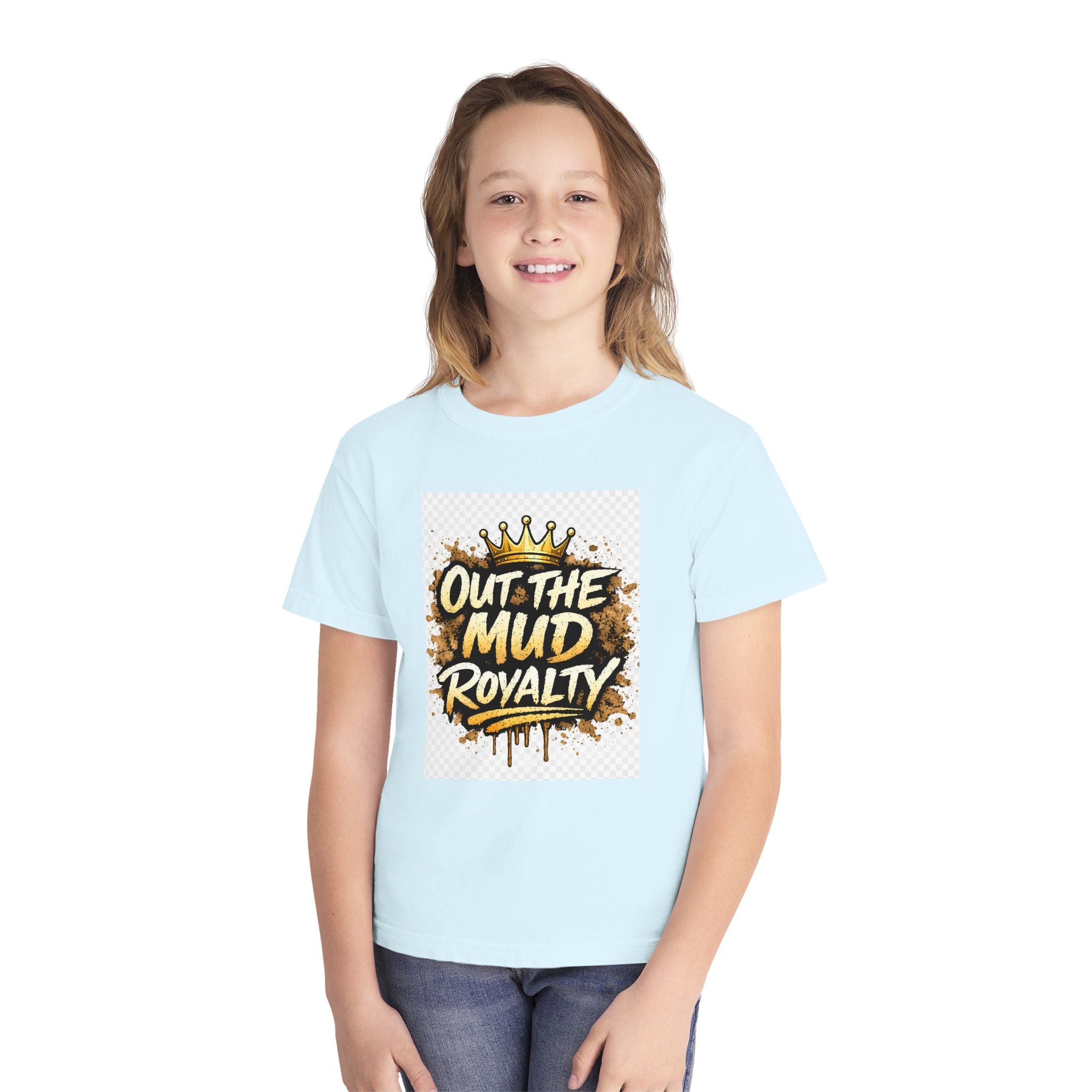 Youth Tee — "Out the Mud Royalty" Crown Graphic Shirt