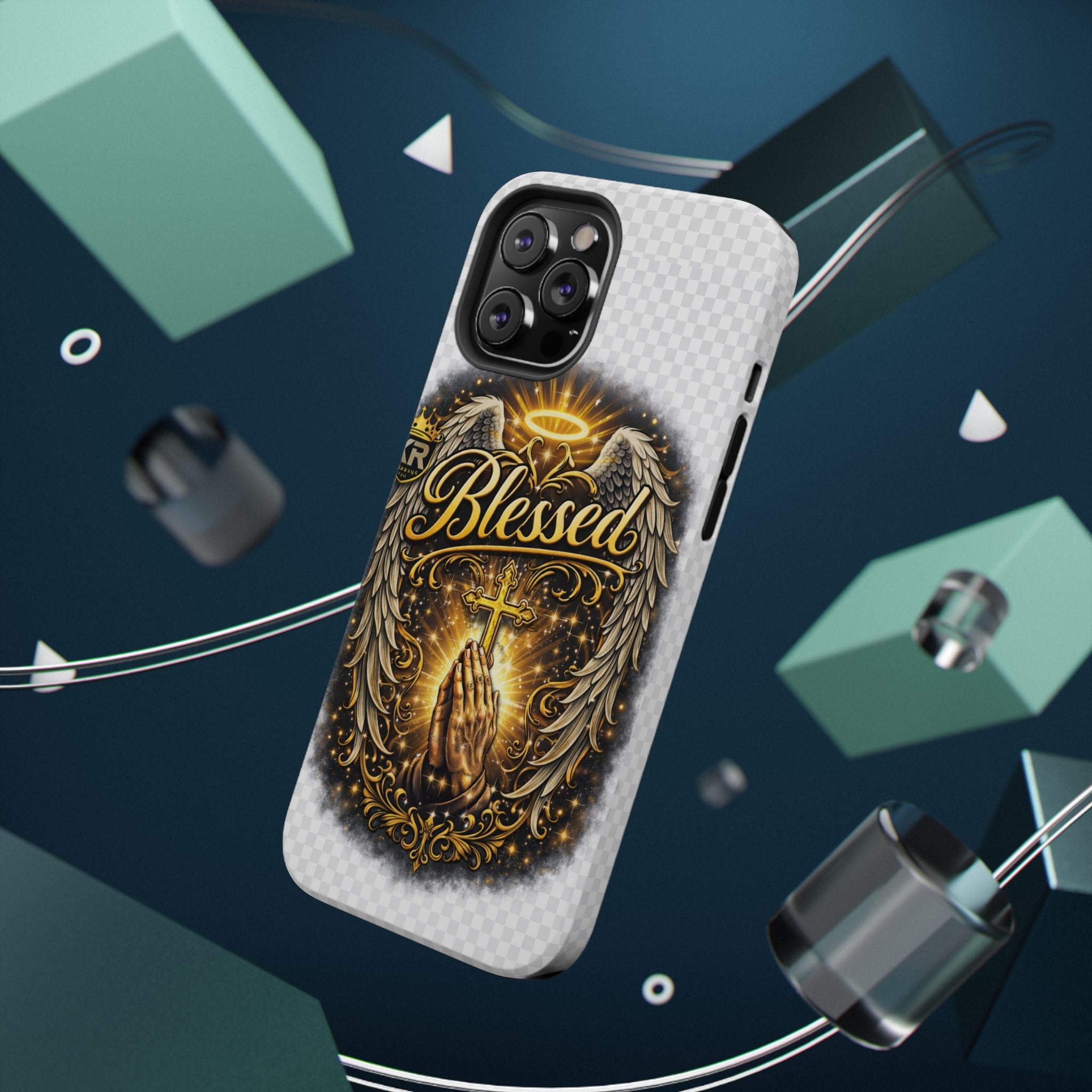 Blessed Cross Phone Case — Impact-Resistant Religious iPhone Case