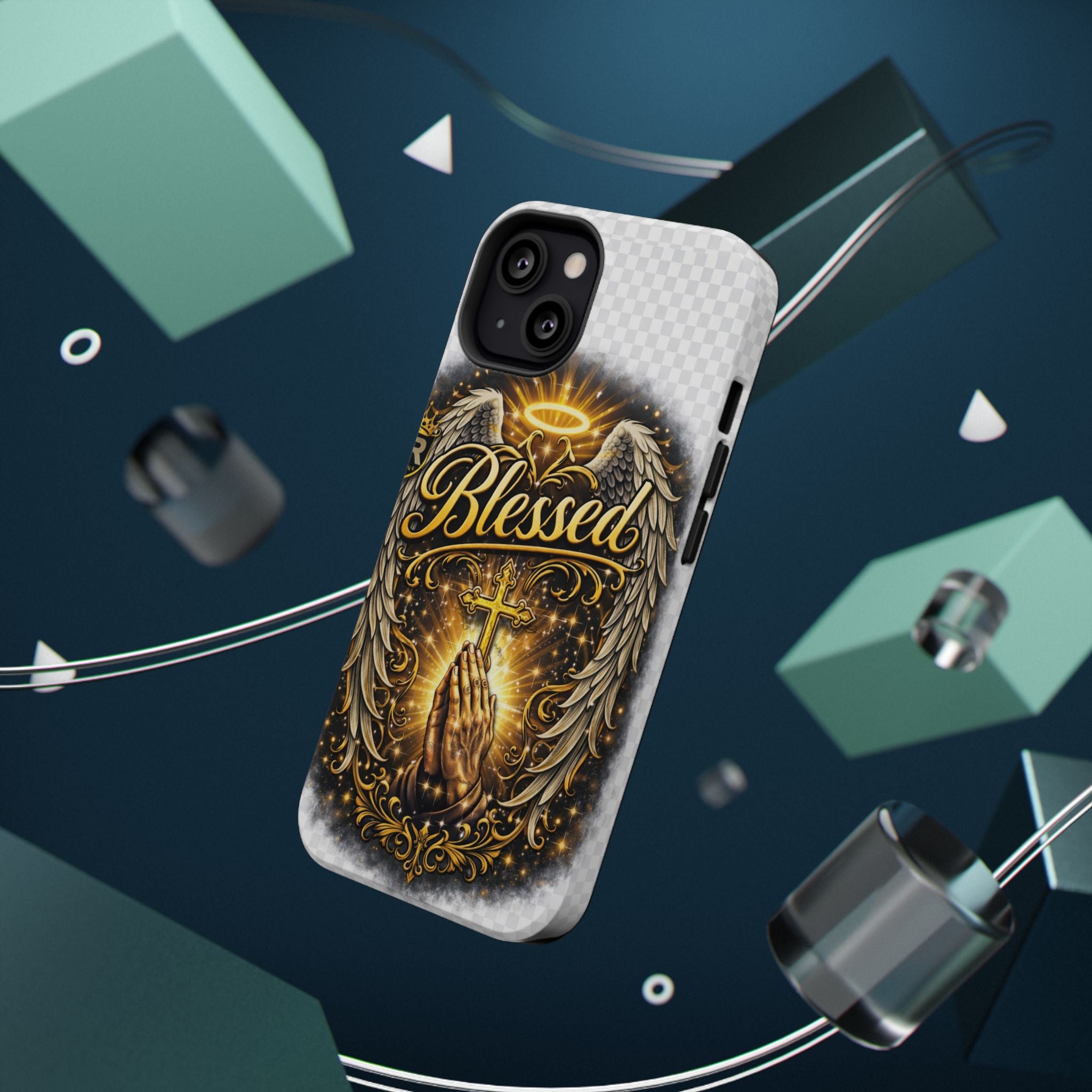 Blessed Cross Phone Case — Impact-Resistant Religious iPhone Case