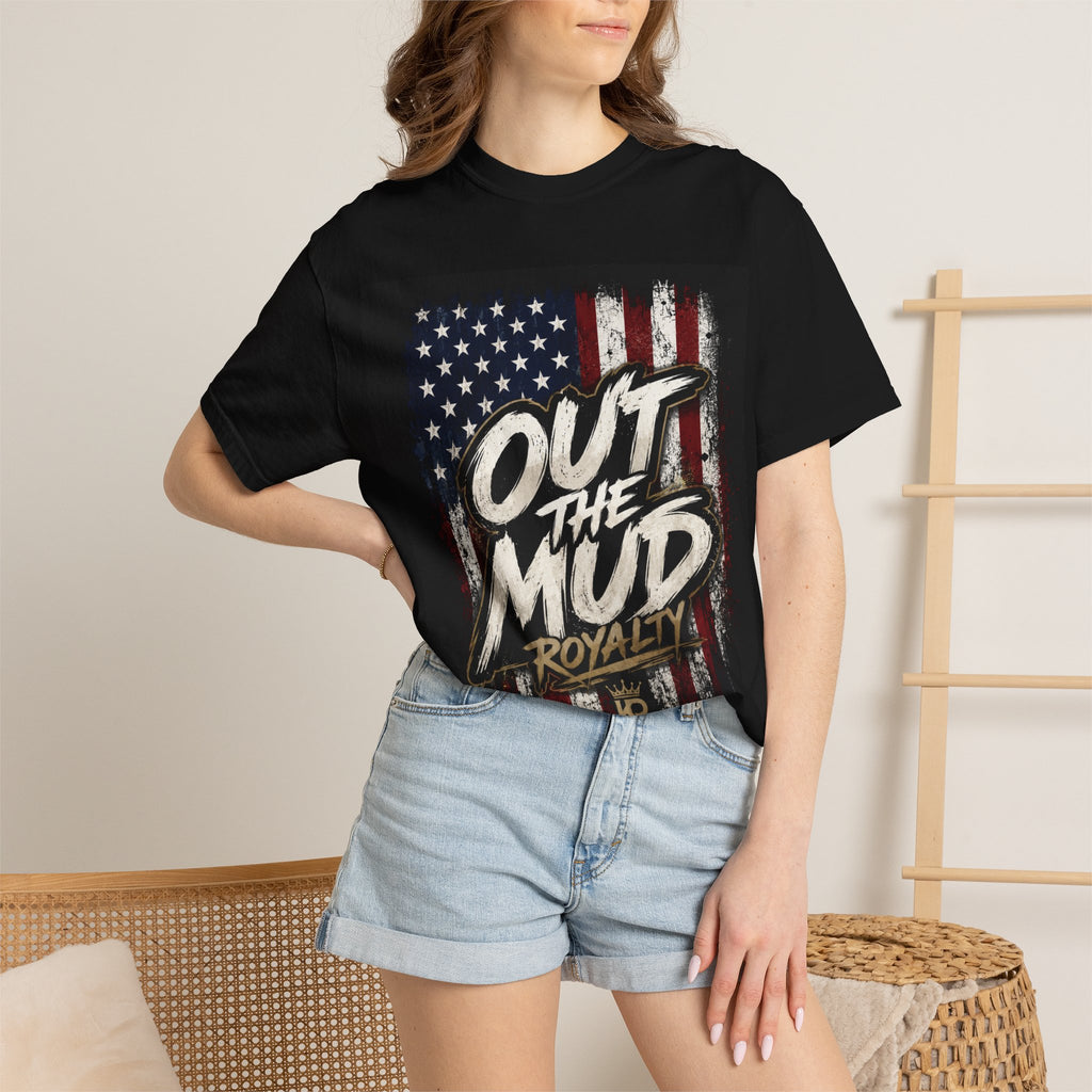 Out The Mud Royalty T-Shirt — American Flag Liberty Graphic Tee