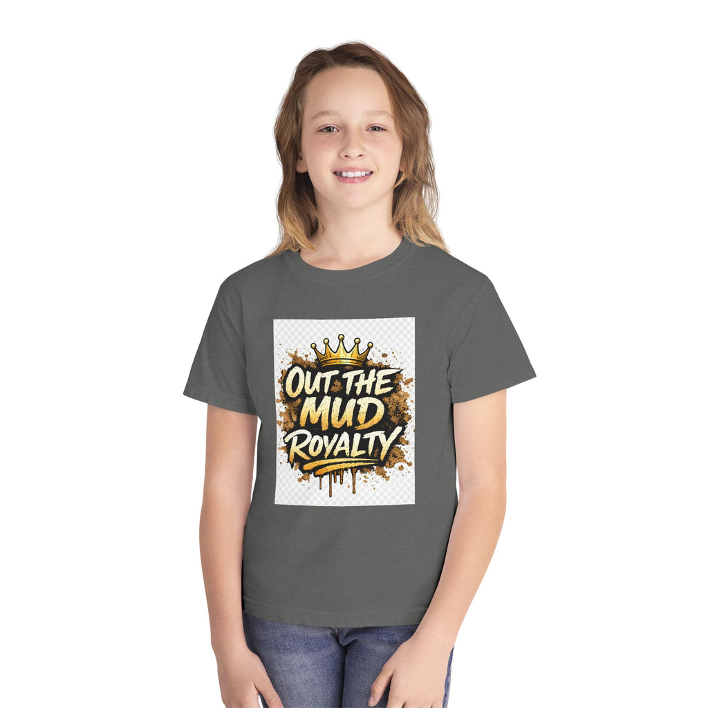 Youth Tee — "Out the Mud Royalty" Crown Graphic Shirt