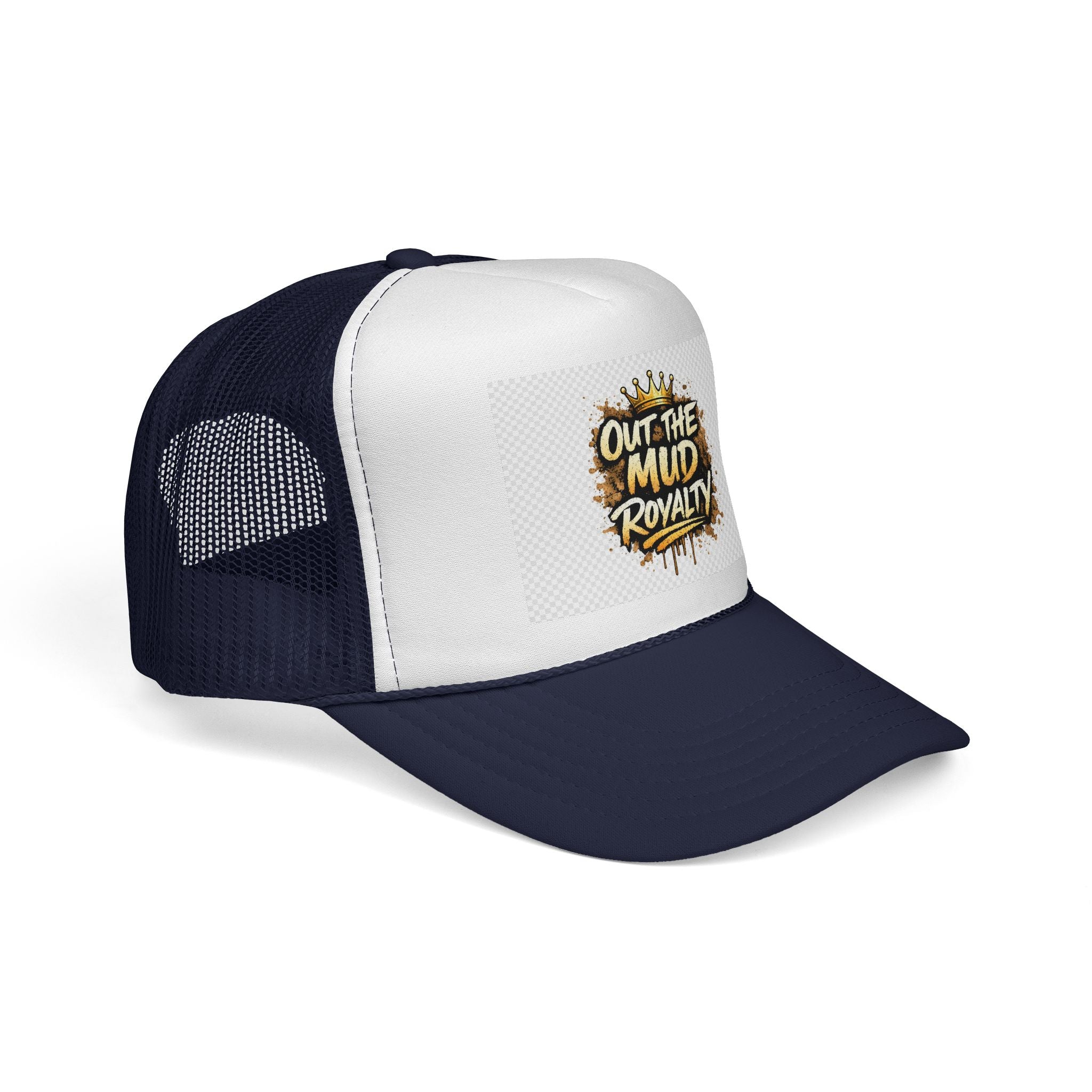 Out The Mud Royalty Trucker Cap — Mud-Inspired Crown Logo Snapback
