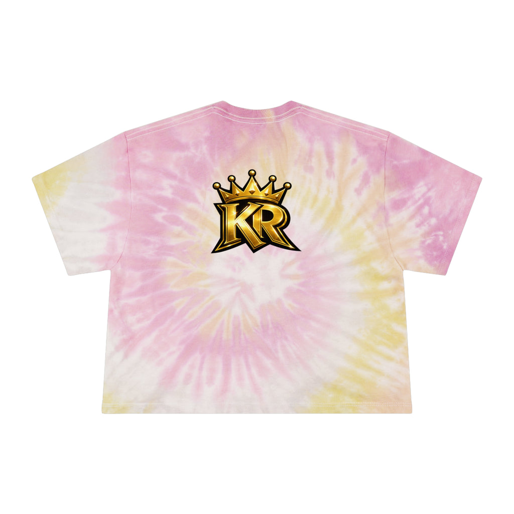 Tie-Dye Crop Tee — "Out The Mud Royalty" Graphic