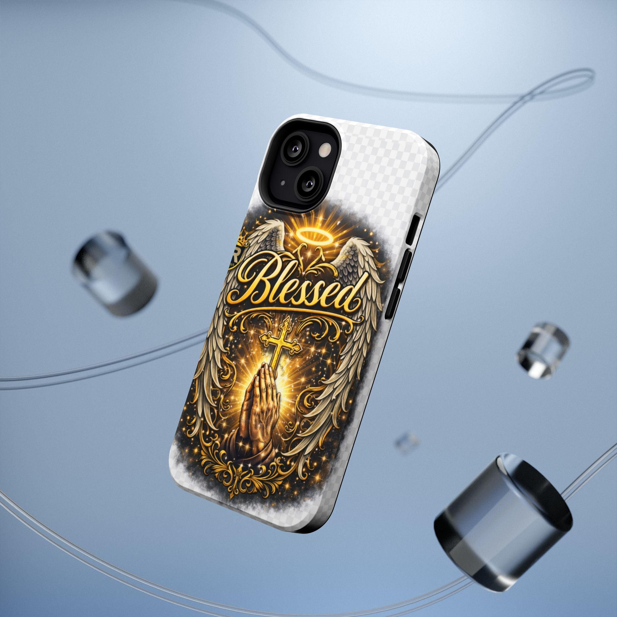 Blessed Cross Phone Case — Impact-Resistant Religious iPhone Case