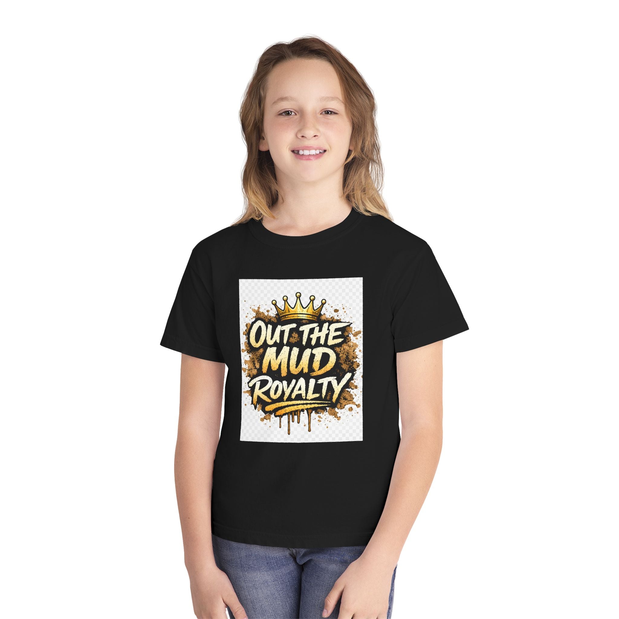Youth Tee — "Out the Mud Royalty" Crown Graphic Shirt