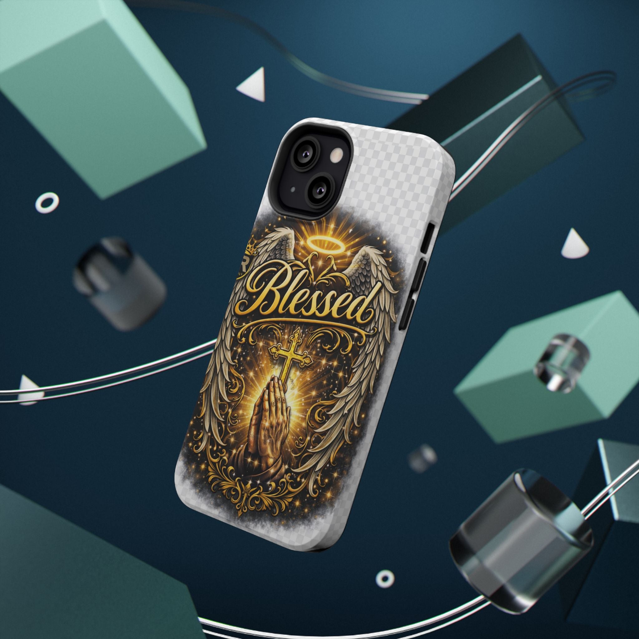 Blessed Cross Phone Case — Impact-Resistant Religious iPhone Case