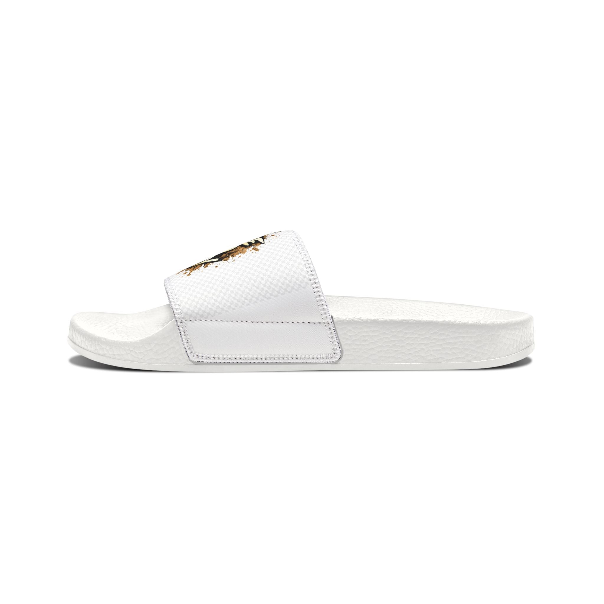 Youth Slide Sandals with Removable Strap — "Out the Mud Royalty" Graphic