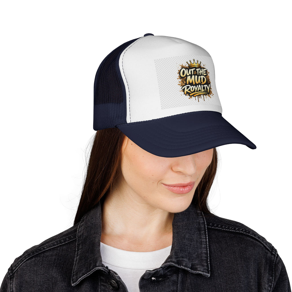Out The Mud Royalty Trucker Cap — Mud-Inspired Crown Logo Snapback