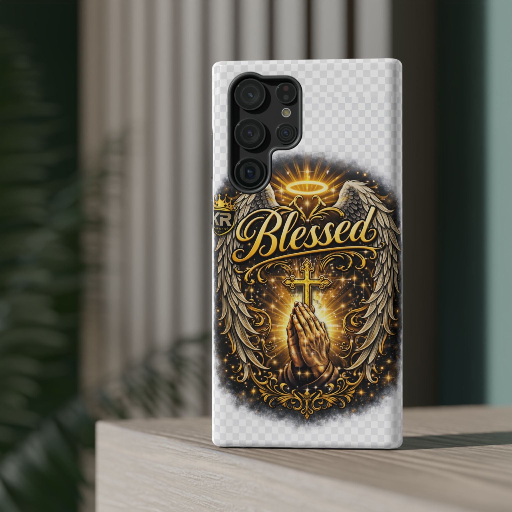 Blessed Cross Phone Case — Impact-Resistant Religious iPhone Case