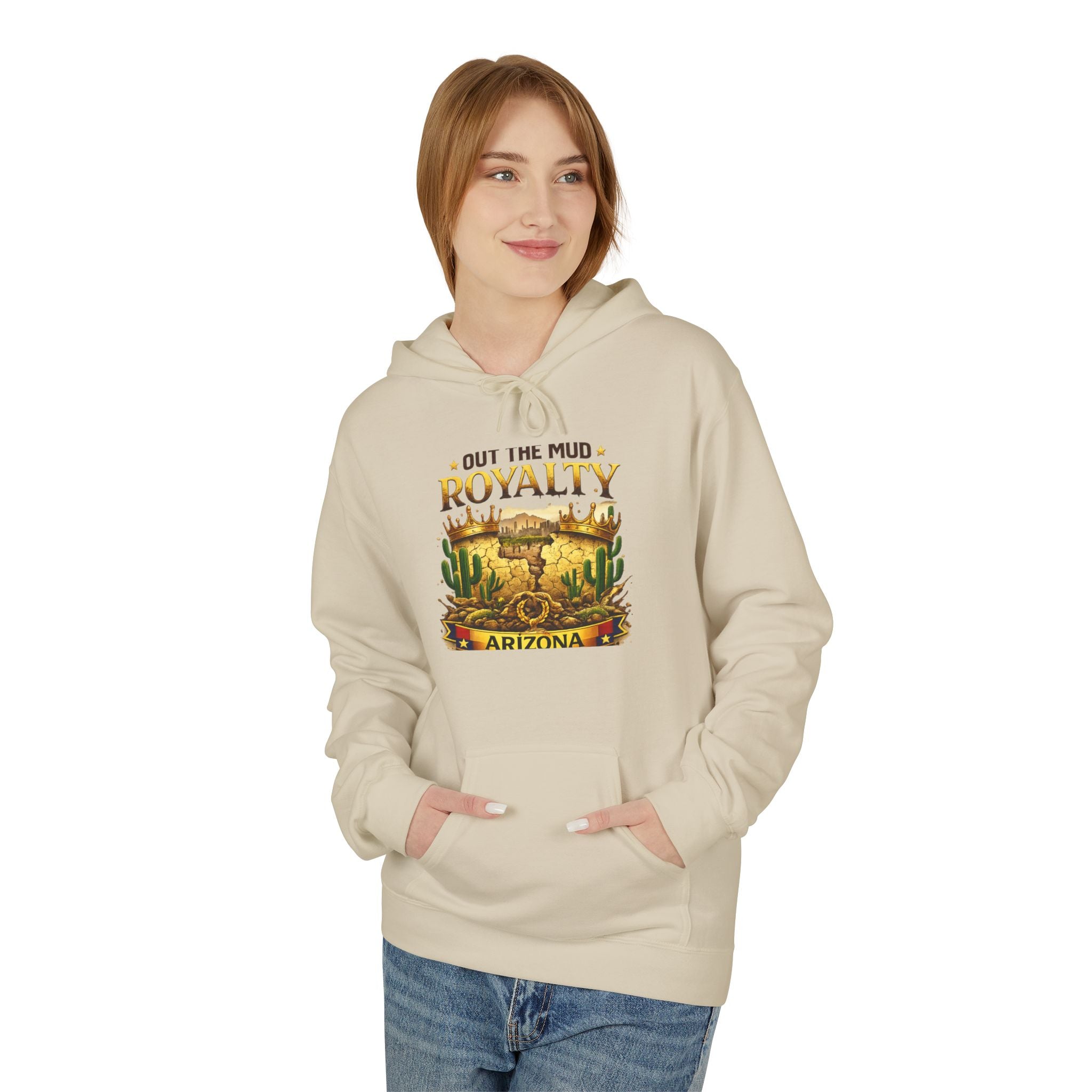 Arizona Desert 'Out in the Mud, Royalty' Hoodie — Western Cactus Graphic