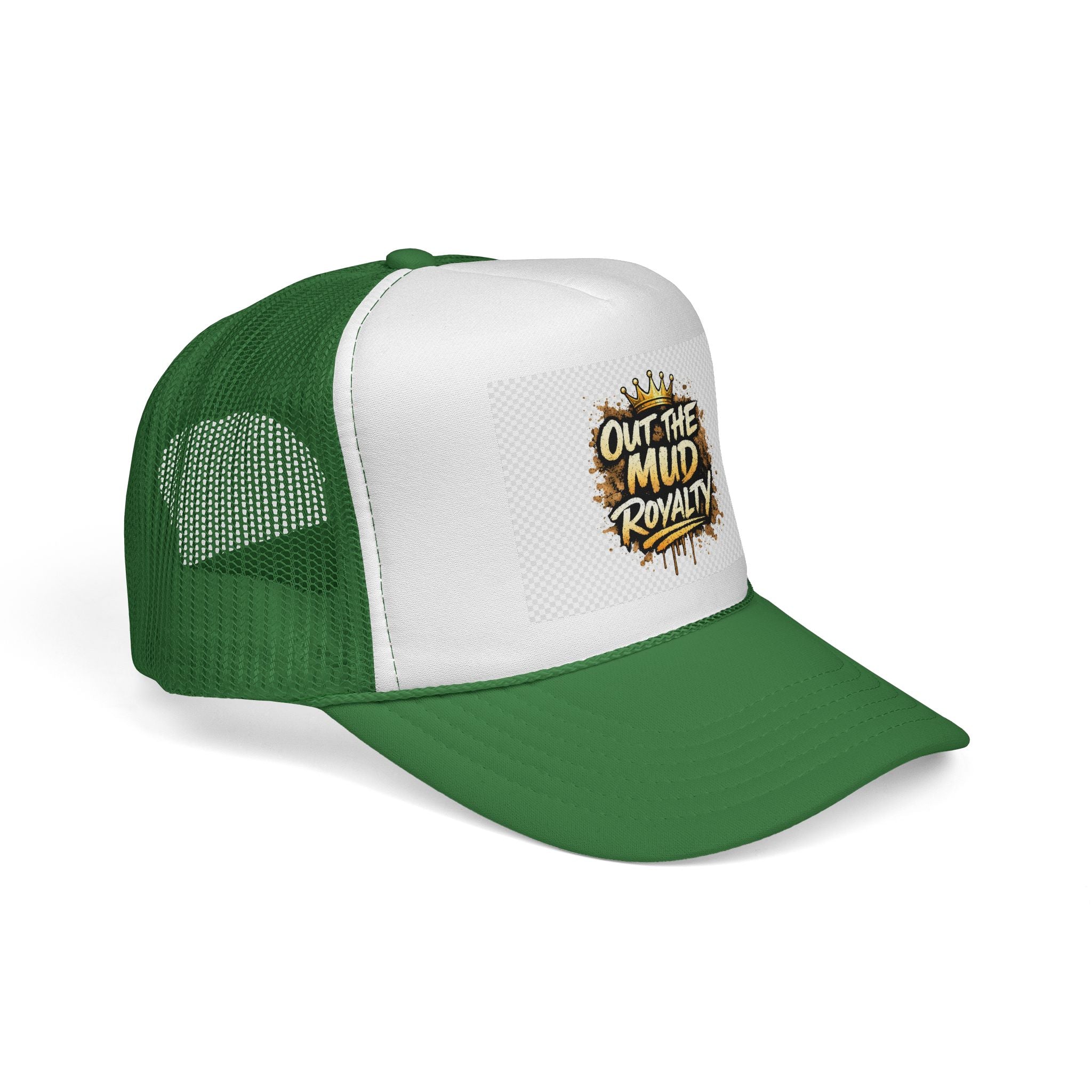 Out The Mud Royalty Trucker Cap — Mud-Inspired Crown Logo Snapback