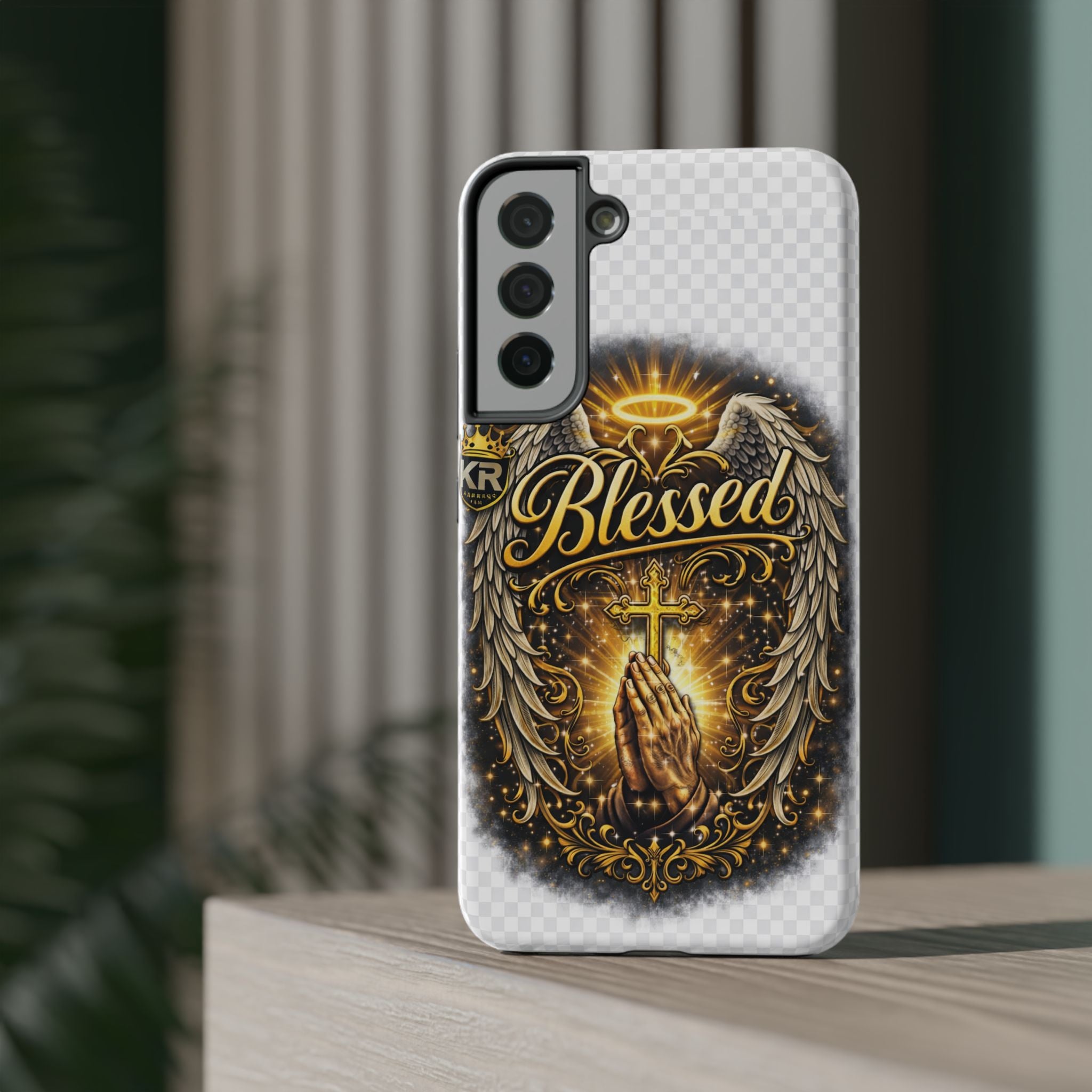 Blessed Cross Phone Case — Impact-Resistant Religious iPhone Case