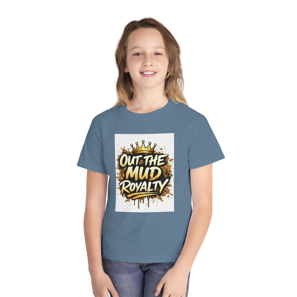 Youth Tee — "Out the Mud Royalty" Crown Graphic Shirt