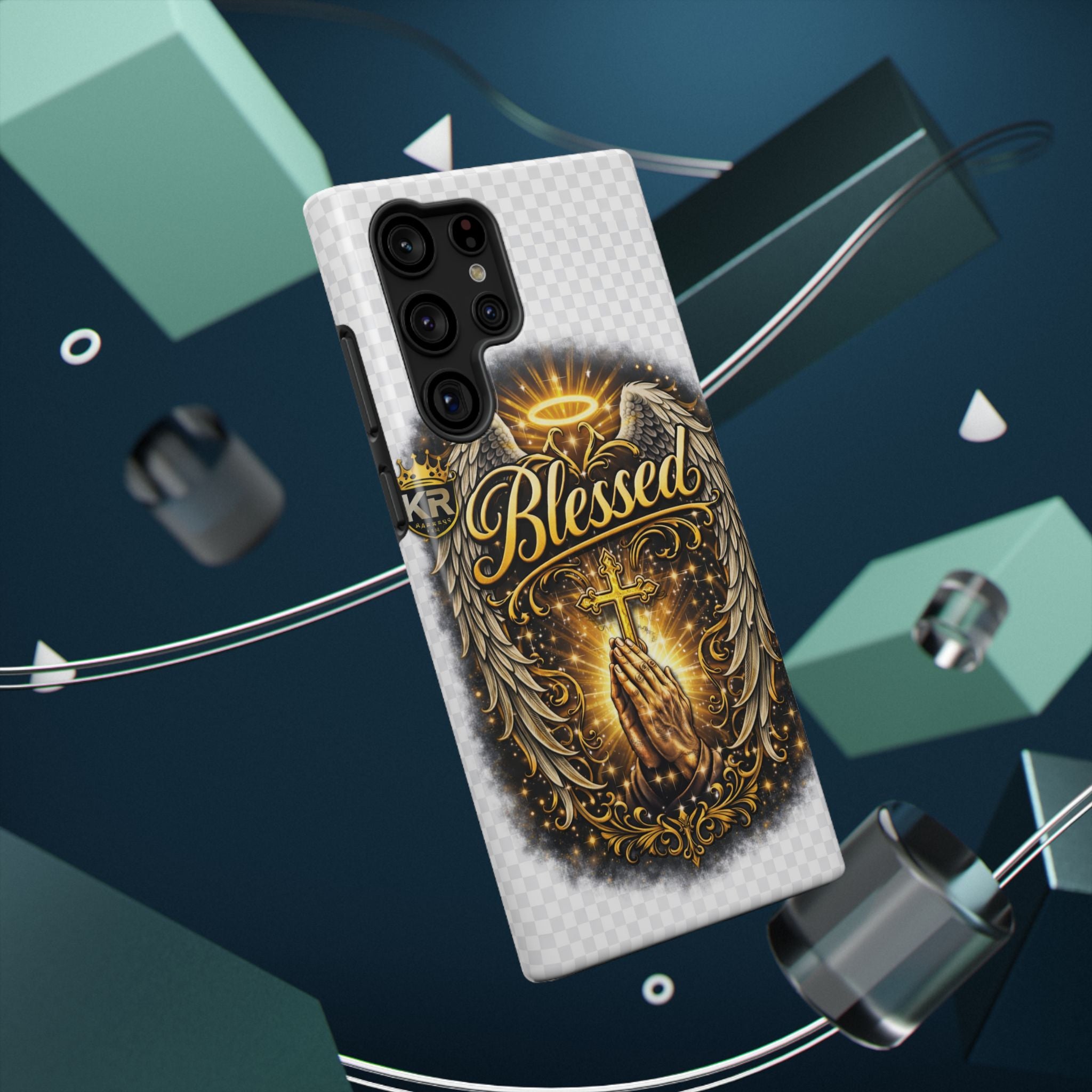 Blessed Cross Phone Case — Impact-Resistant Religious iPhone Case
