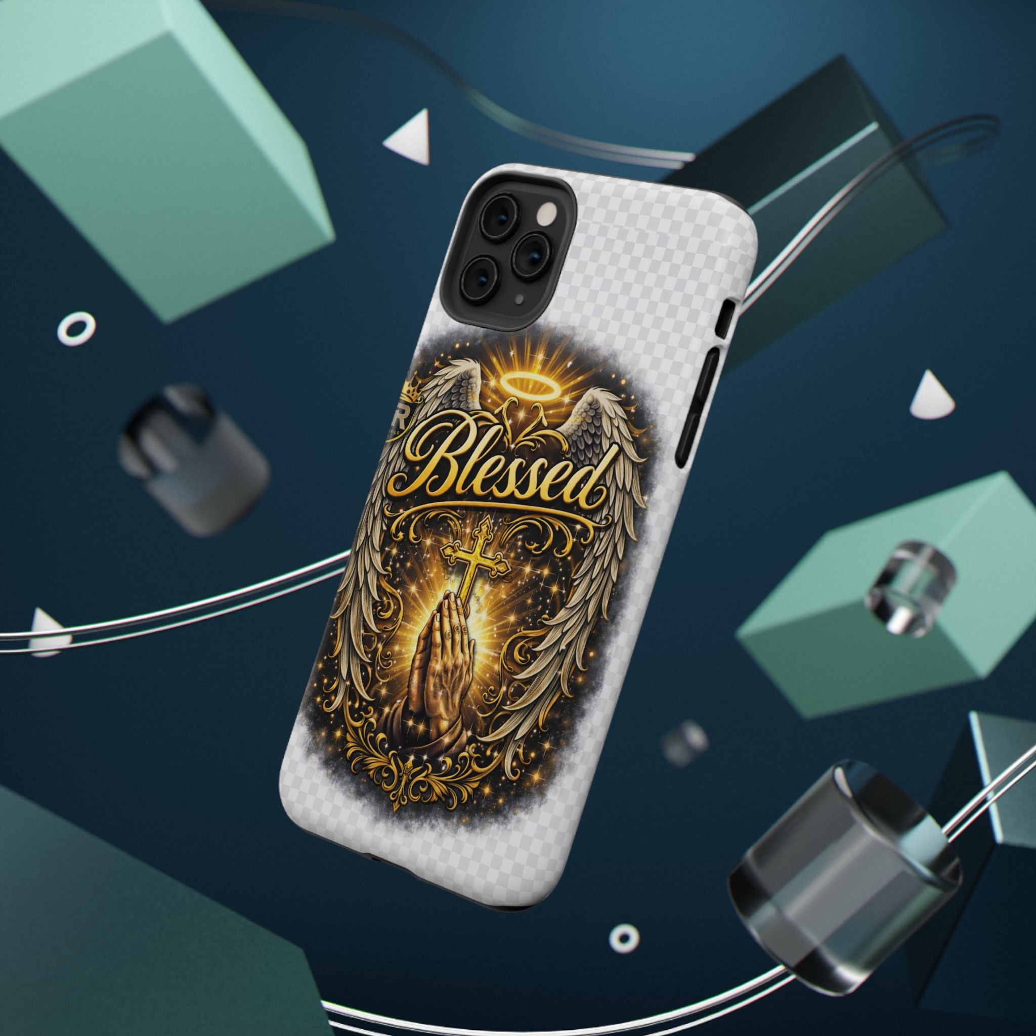 Blessed Cross Phone Case — Impact-Resistant Religious iPhone Case