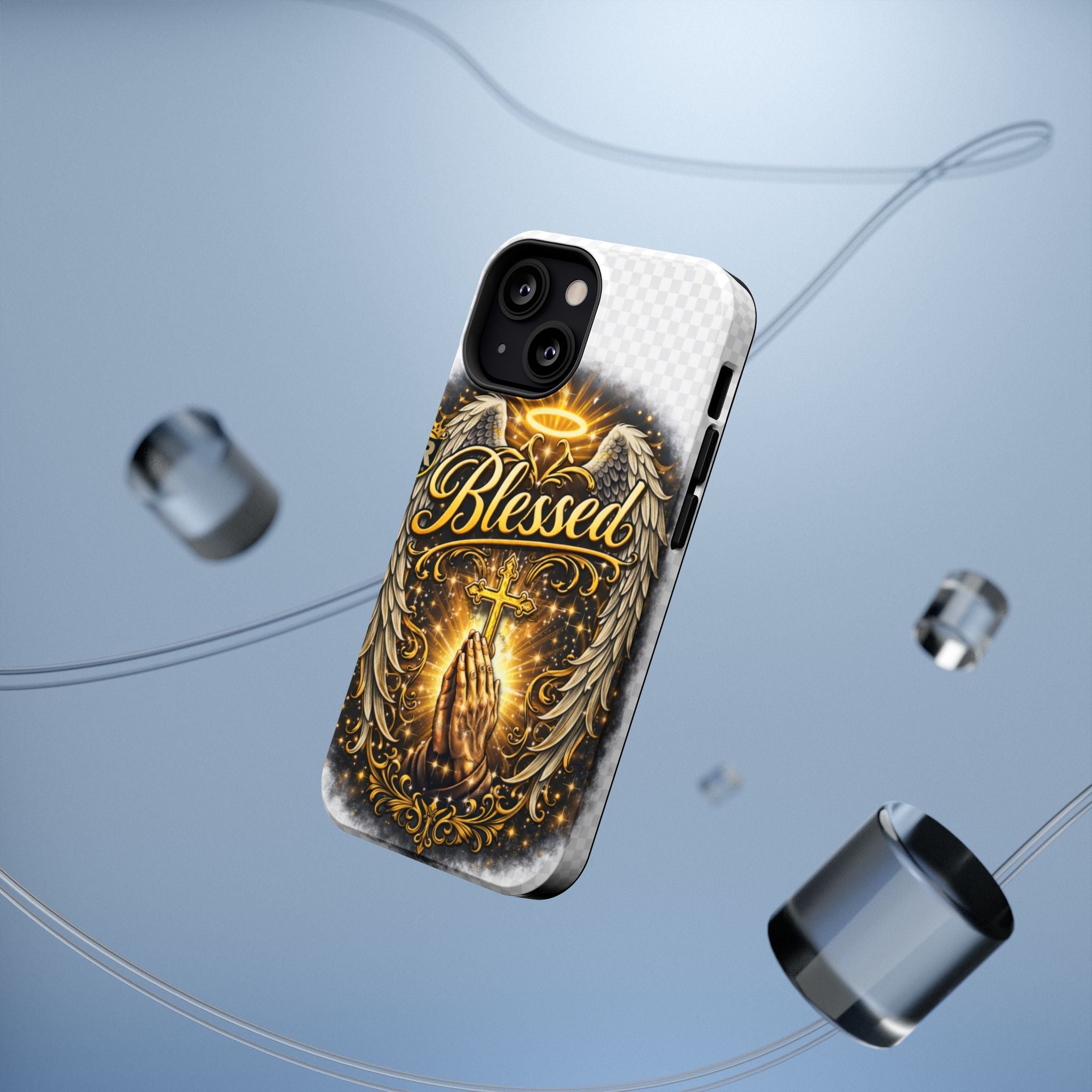 Blessed Cross Phone Case — Impact-Resistant Religious iPhone Case
