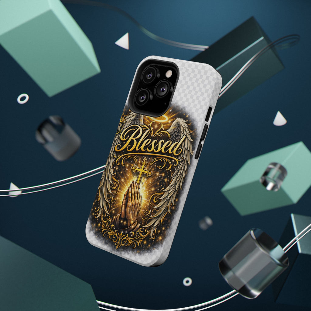 Blessed Cross Phone Case — Impact-Resistant Religious iPhone Case