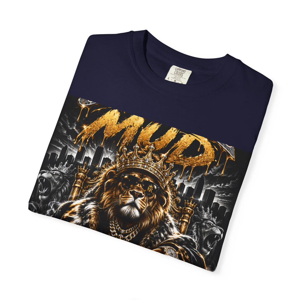 Royalty King Lion T-Shirt — Gold Crest Graphic Tee