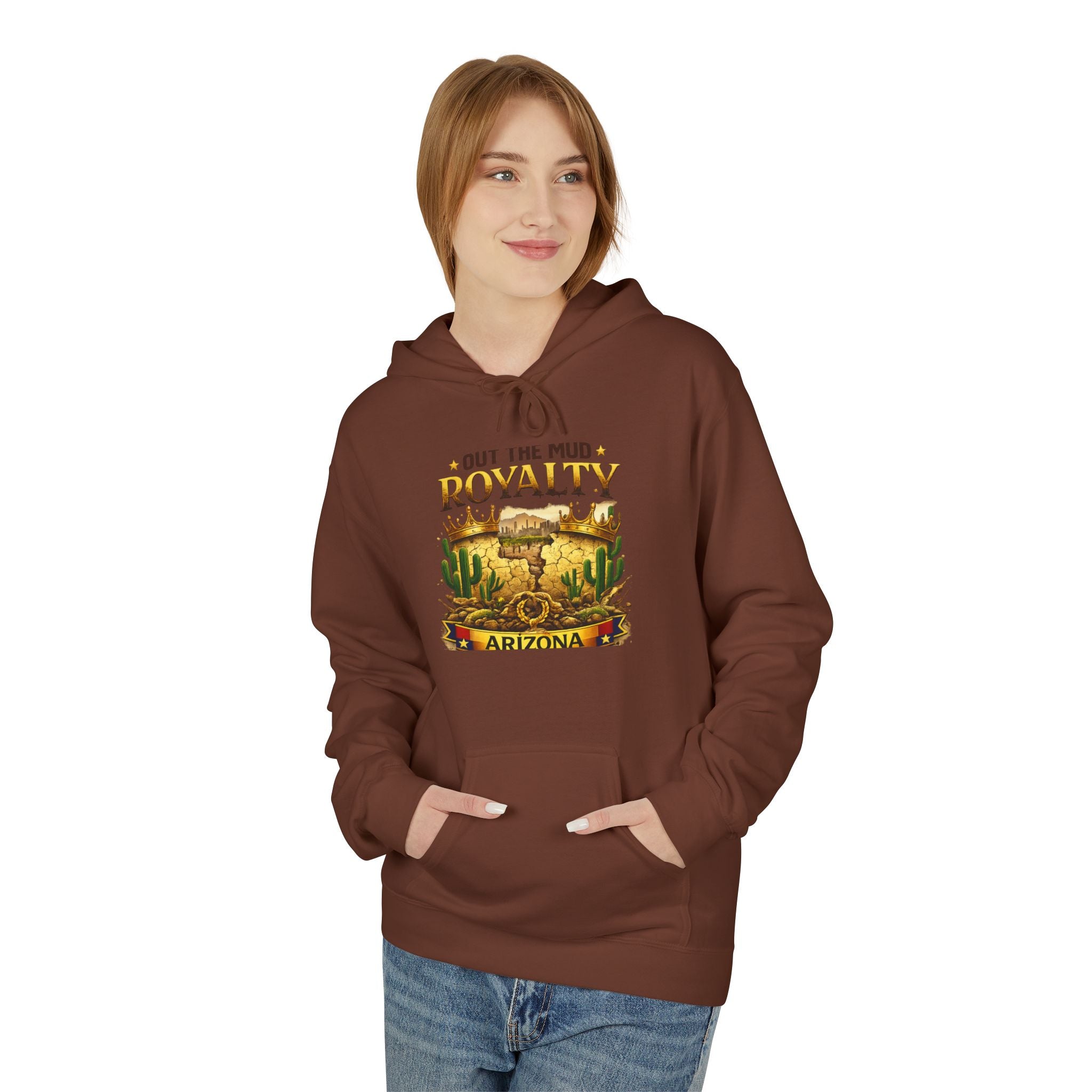 Arizona Desert 'Out in the Mud, Royalty' Hoodie — Western Cactus Graphic
