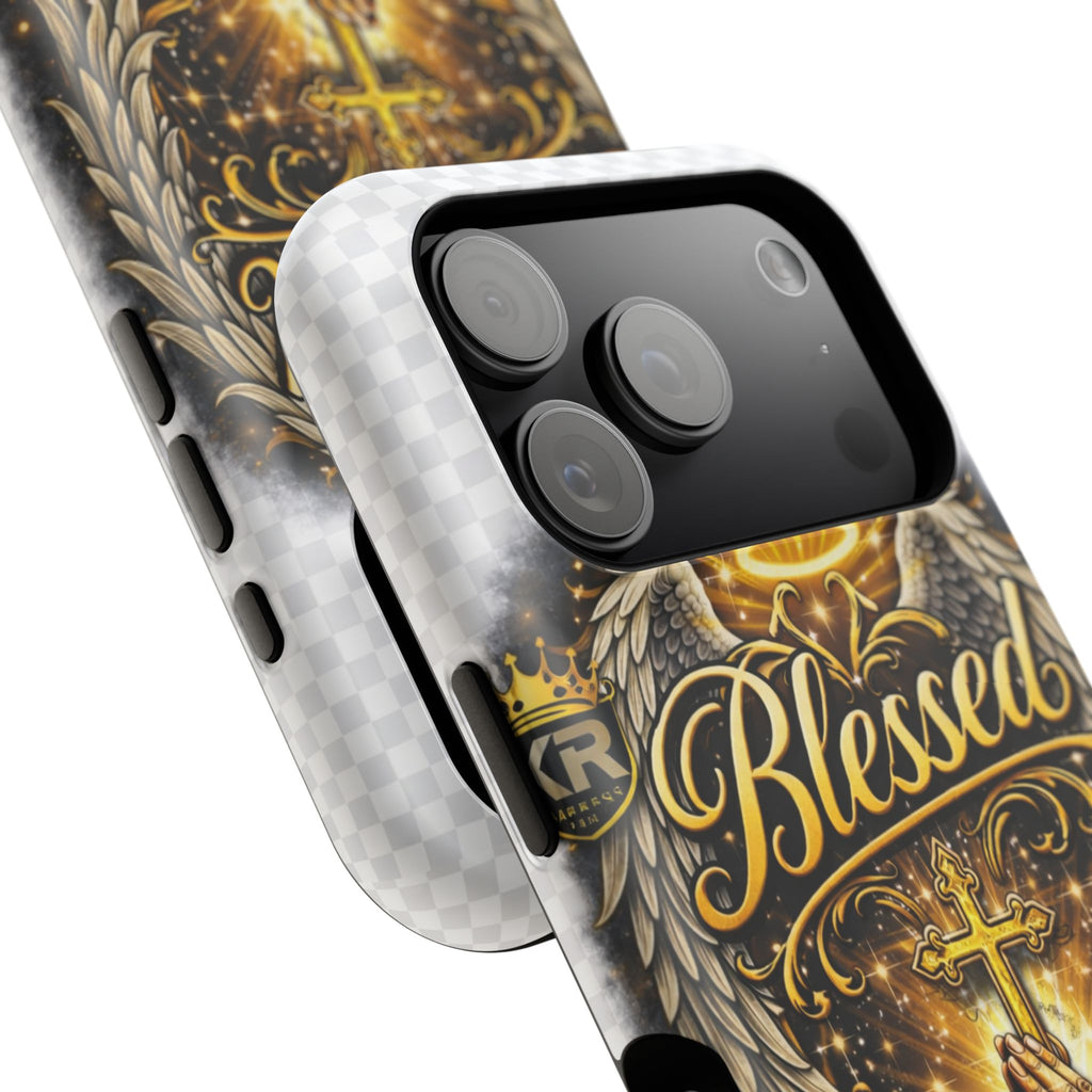Blessed Cross Phone Case — Impact-Resistant Religious iPhone Case