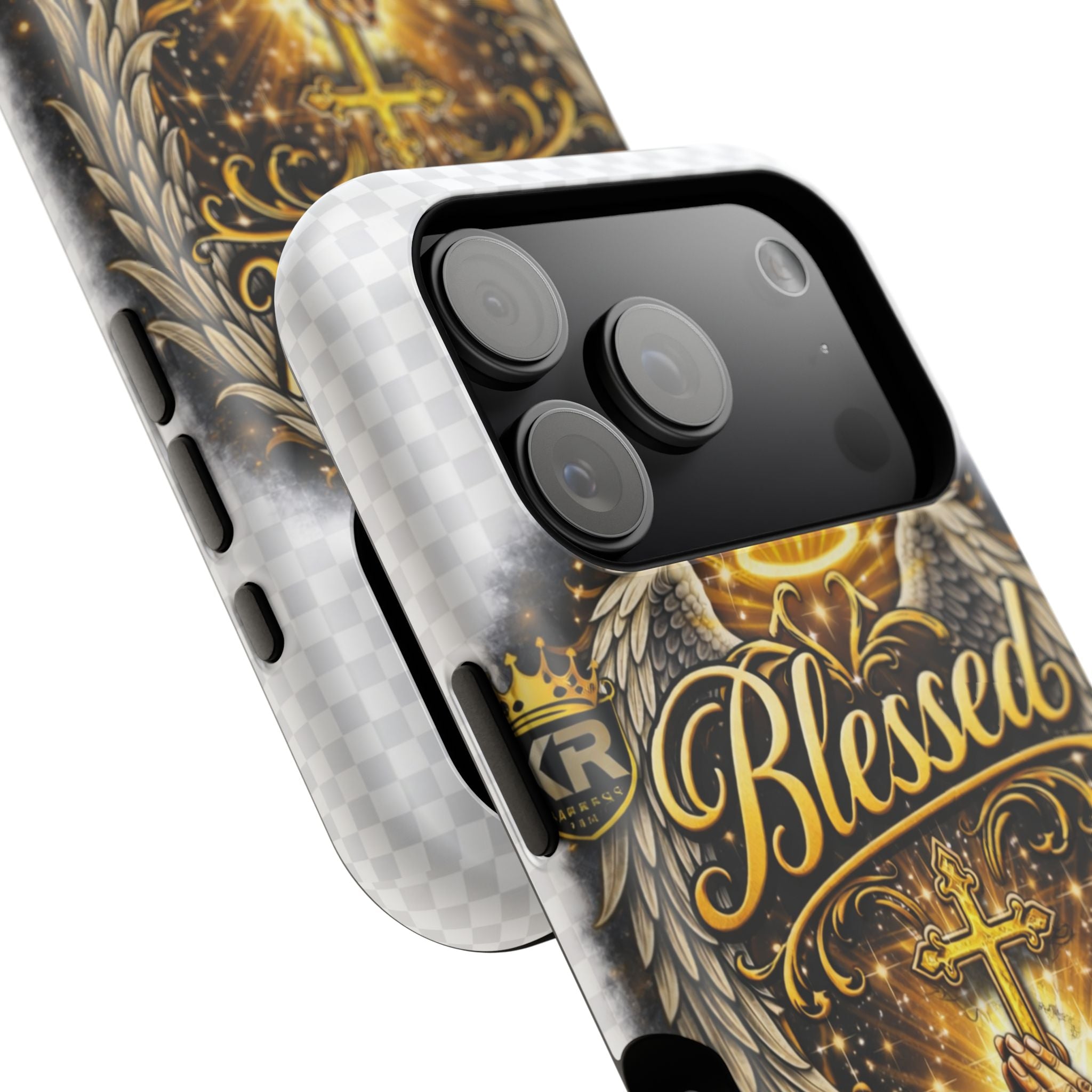 Blessed Cross Phone Case — Impact-Resistant Religious iPhone Case