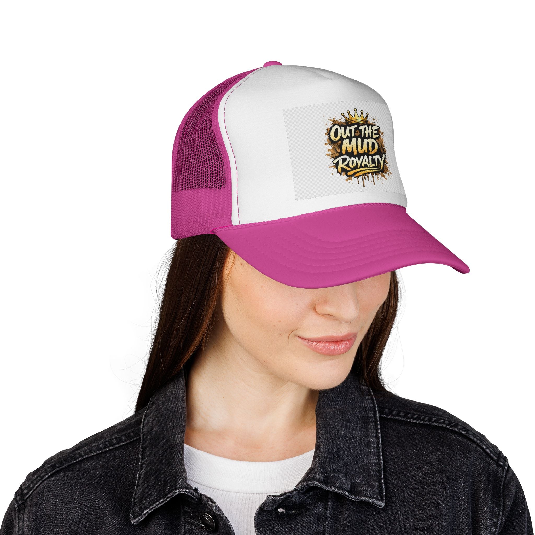 Out The Mud Royalty Trucker Cap — Mud-Inspired Crown Logo Snapback