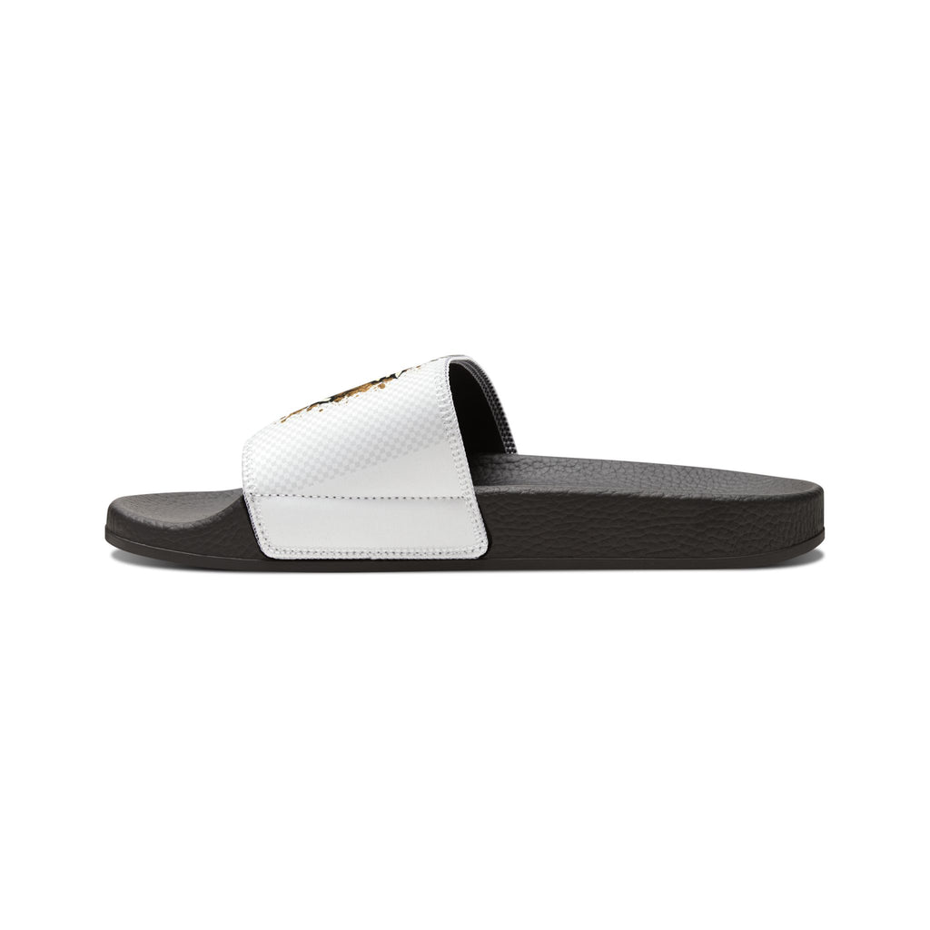 Youth Slide Sandals with Removable Strap — "Out the Mud Royalty" Graphic